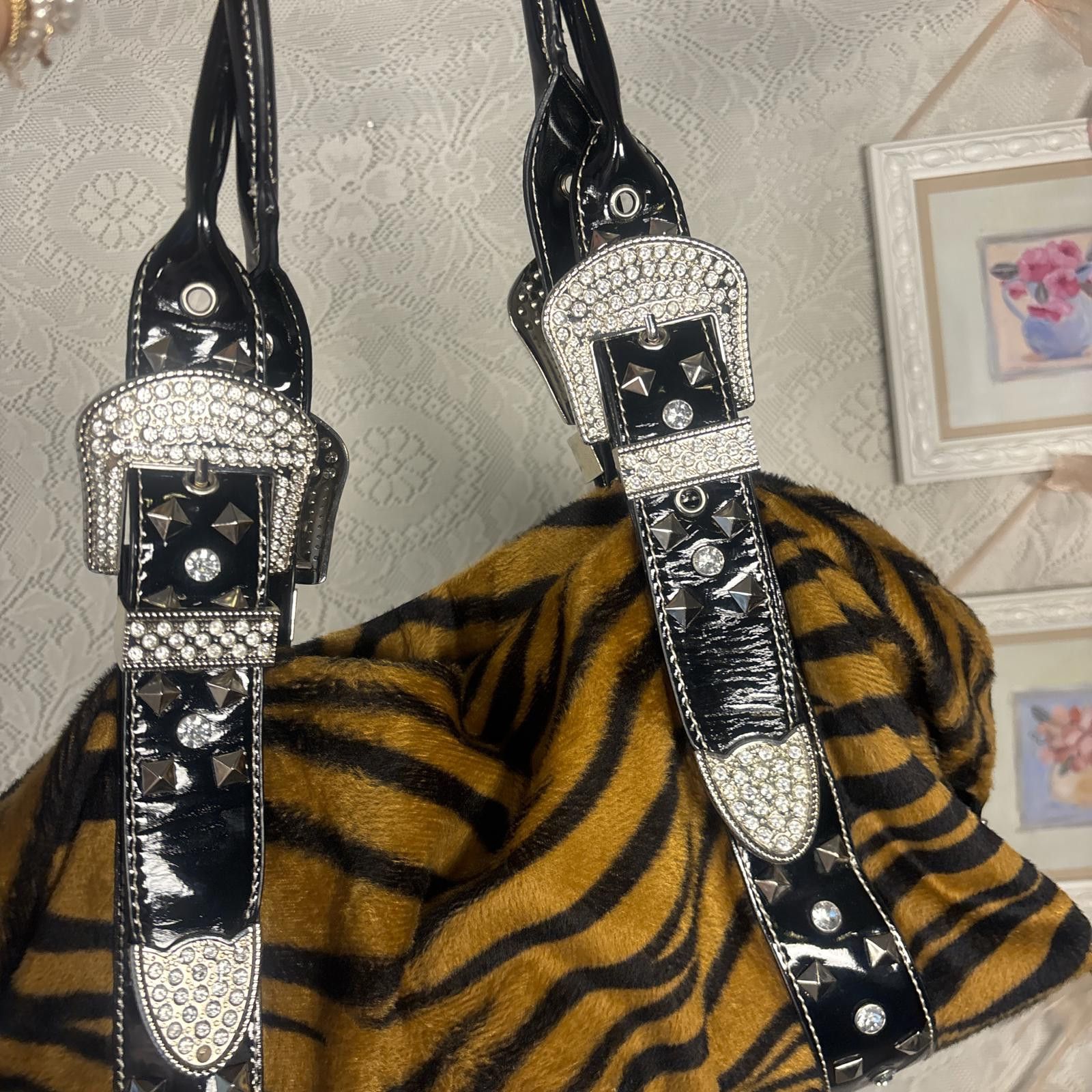 Other y2k cheetah zebra print shoulder bag purse Size ONE SIZE - 6 Thumbnail