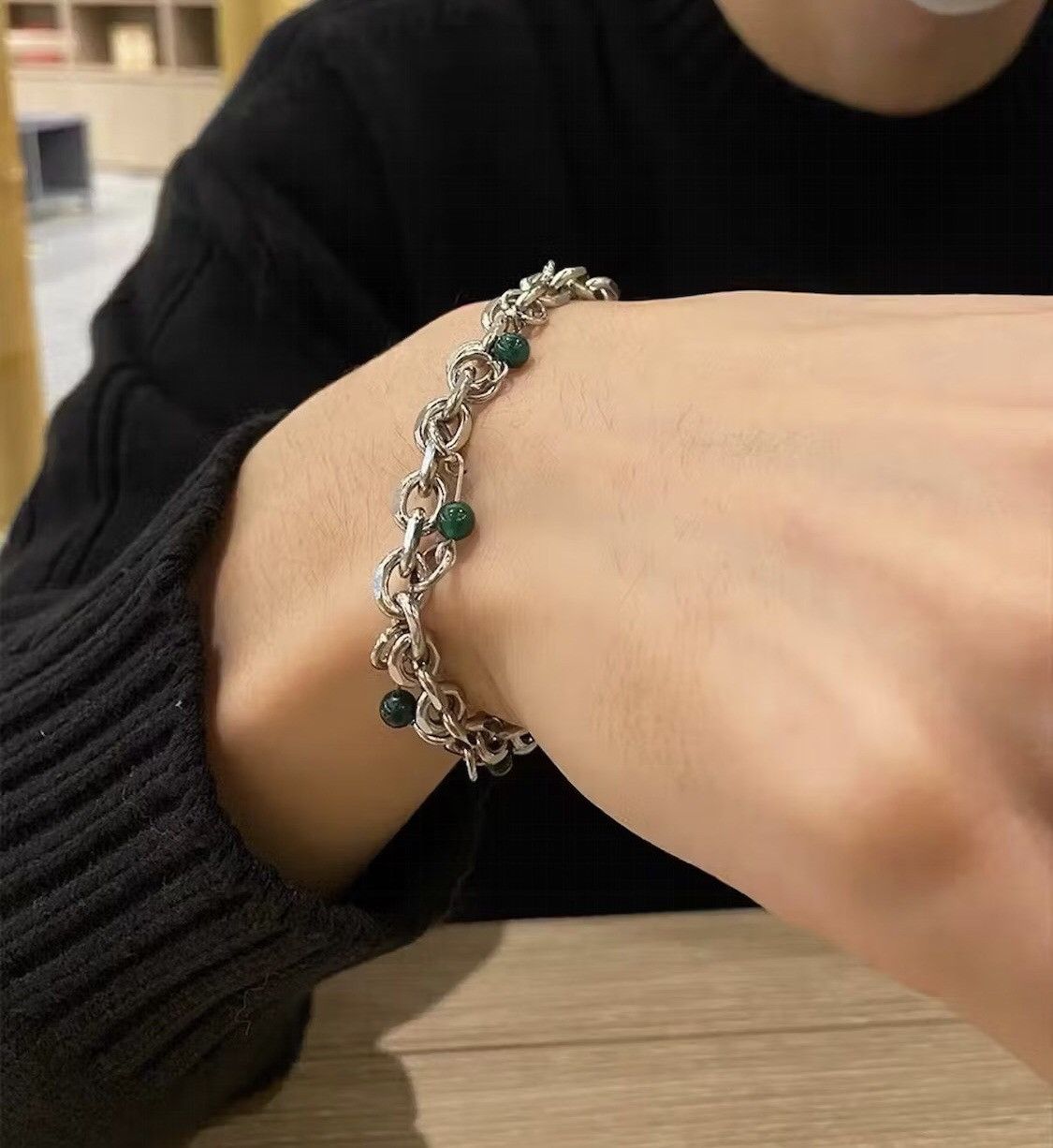 Jewelry Punk Gothic Chain Ring Size ONE SIZE - 1 Thumbnail
