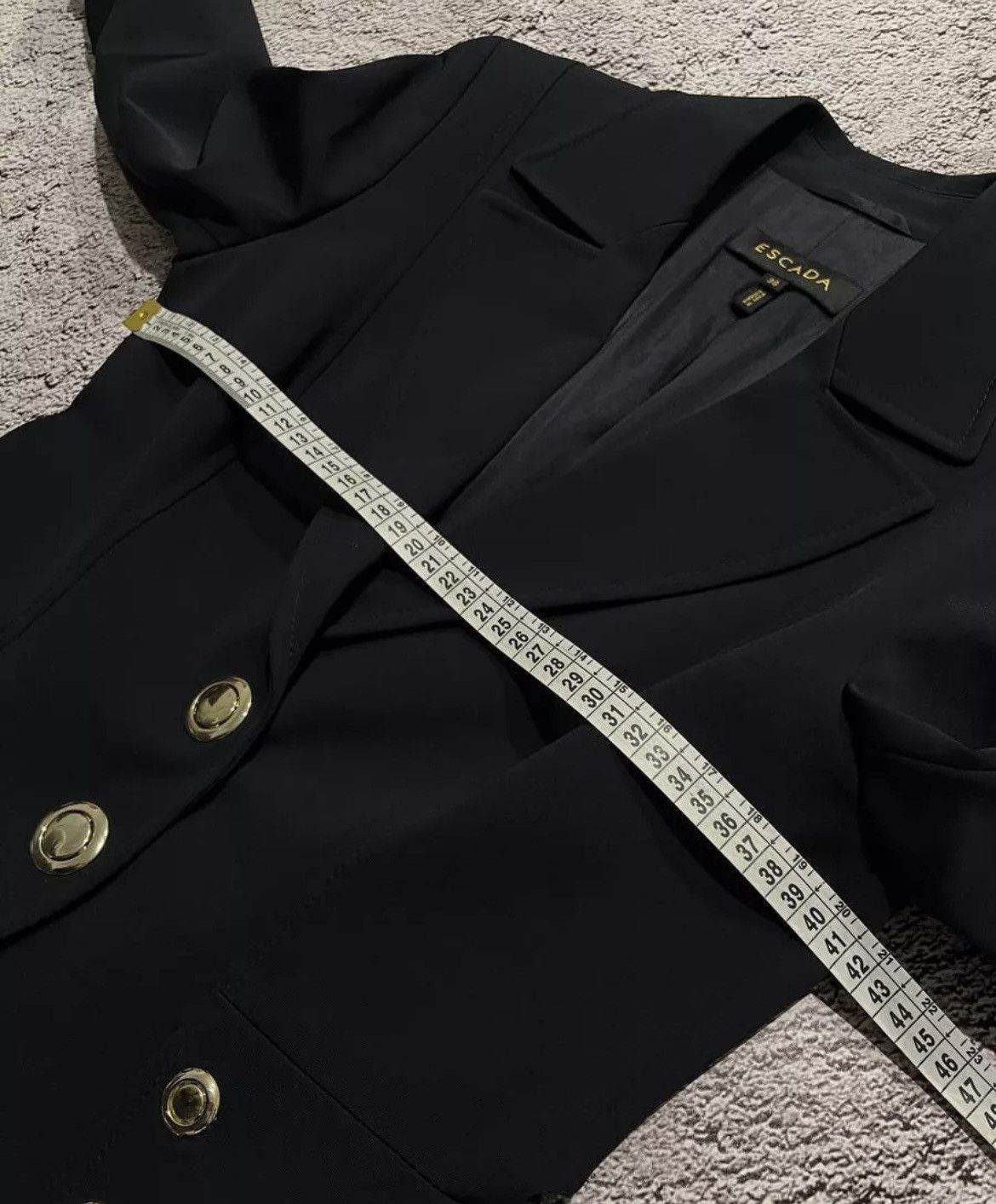 Escada × Vintage Escada Women's Jacket Navy Size 36 Size XS / US 0-2 / IT 36-38 - 11 Thumbnail