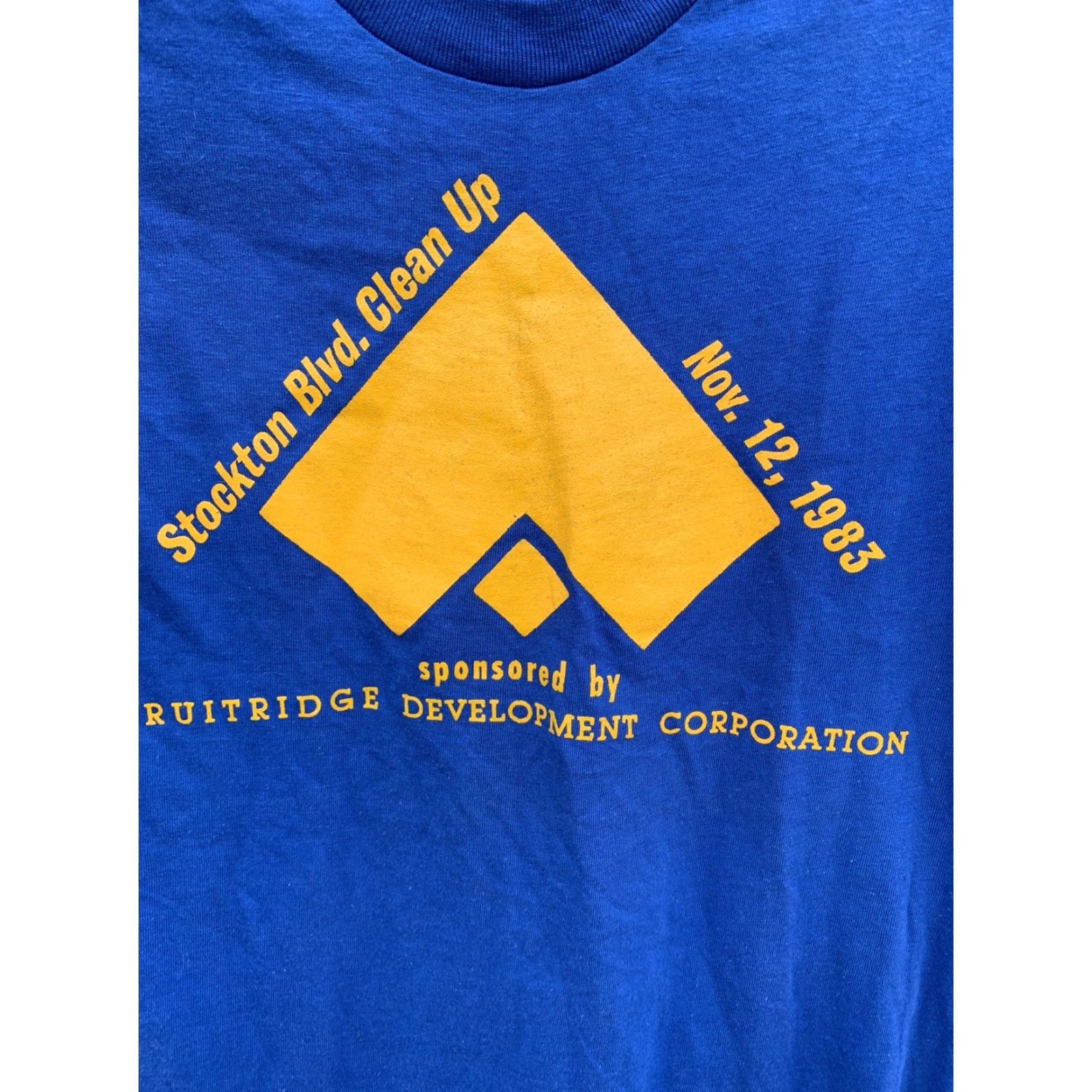 Vintage VINTAGE Stockton Blvd Clean Up 1983 T Shirt M Blue Stedman Men Graphic Print Short Sleeve Cotton Polyester Blend 50% 50% Shrink Resistant Made in USA Size US M / EU 48-50 / 2 - 3 Thumbnail