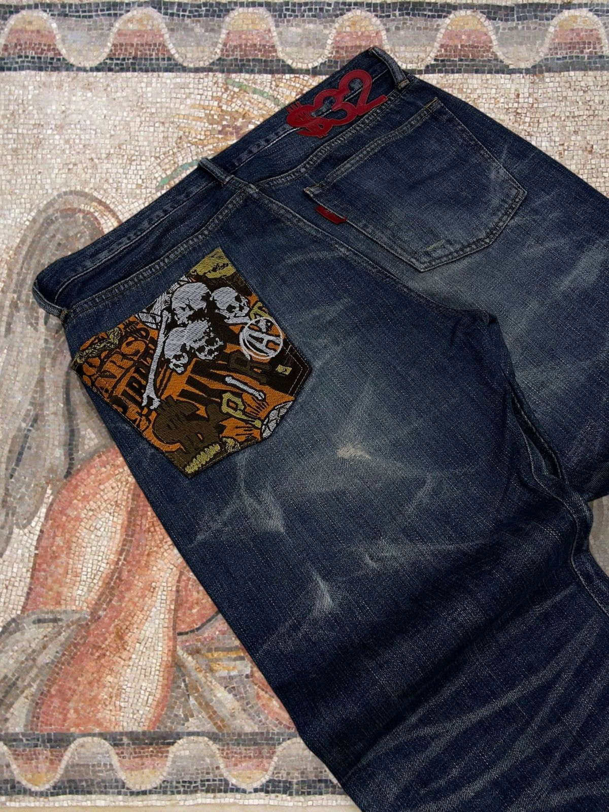Swagger Vintage Og Japan Designer Swagger Anarchy Distressed Denim Size US 35 - 15 Thumbnail