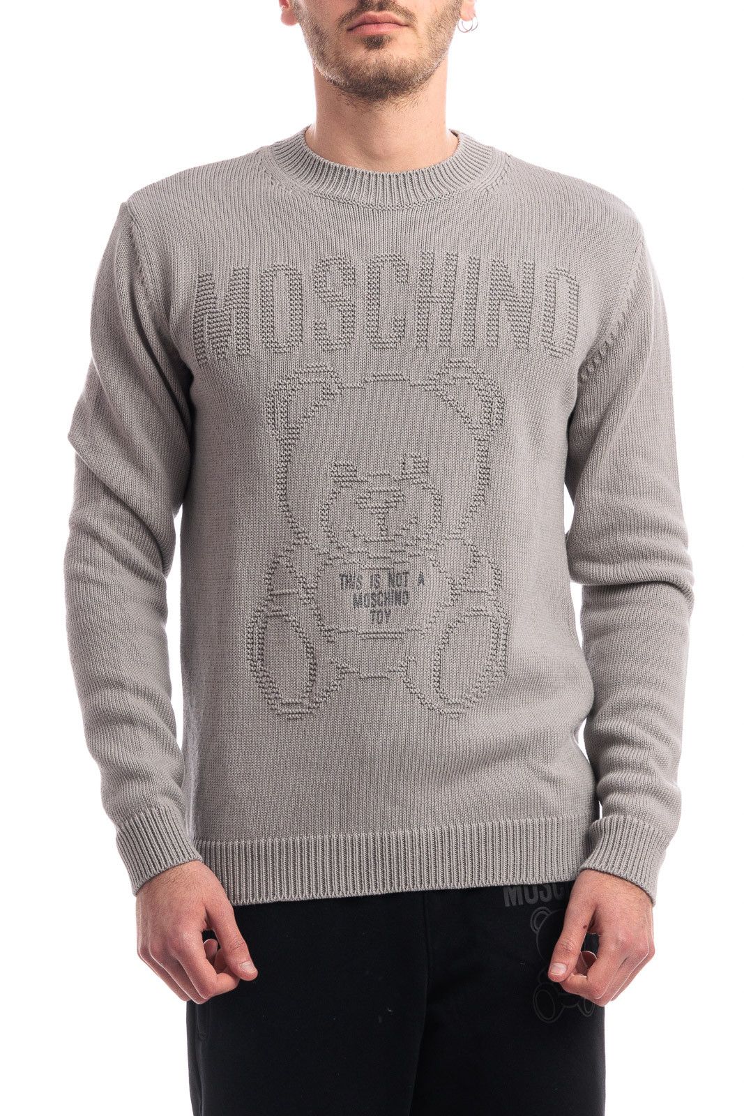 Moschino o1y0225 Logo Sweater in Grey Size US M / EU 48-50 / 2 - 1 Thumbnail