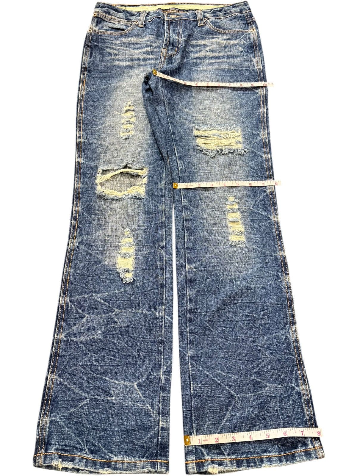 Edwin Vintage Japanese Brand Faded Wash Distress Jeans Size 30" / US 8 / IT 44 - 8 Thumbnail