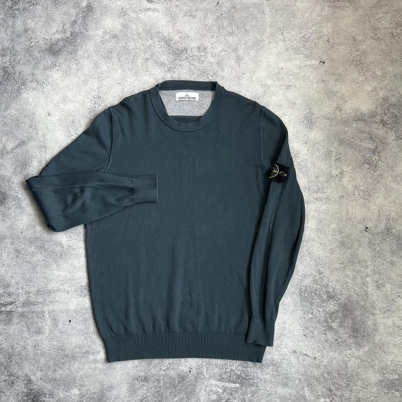 image of Stone Island Ss18 Blue Knit Jumper, Men's (Size 2XL)