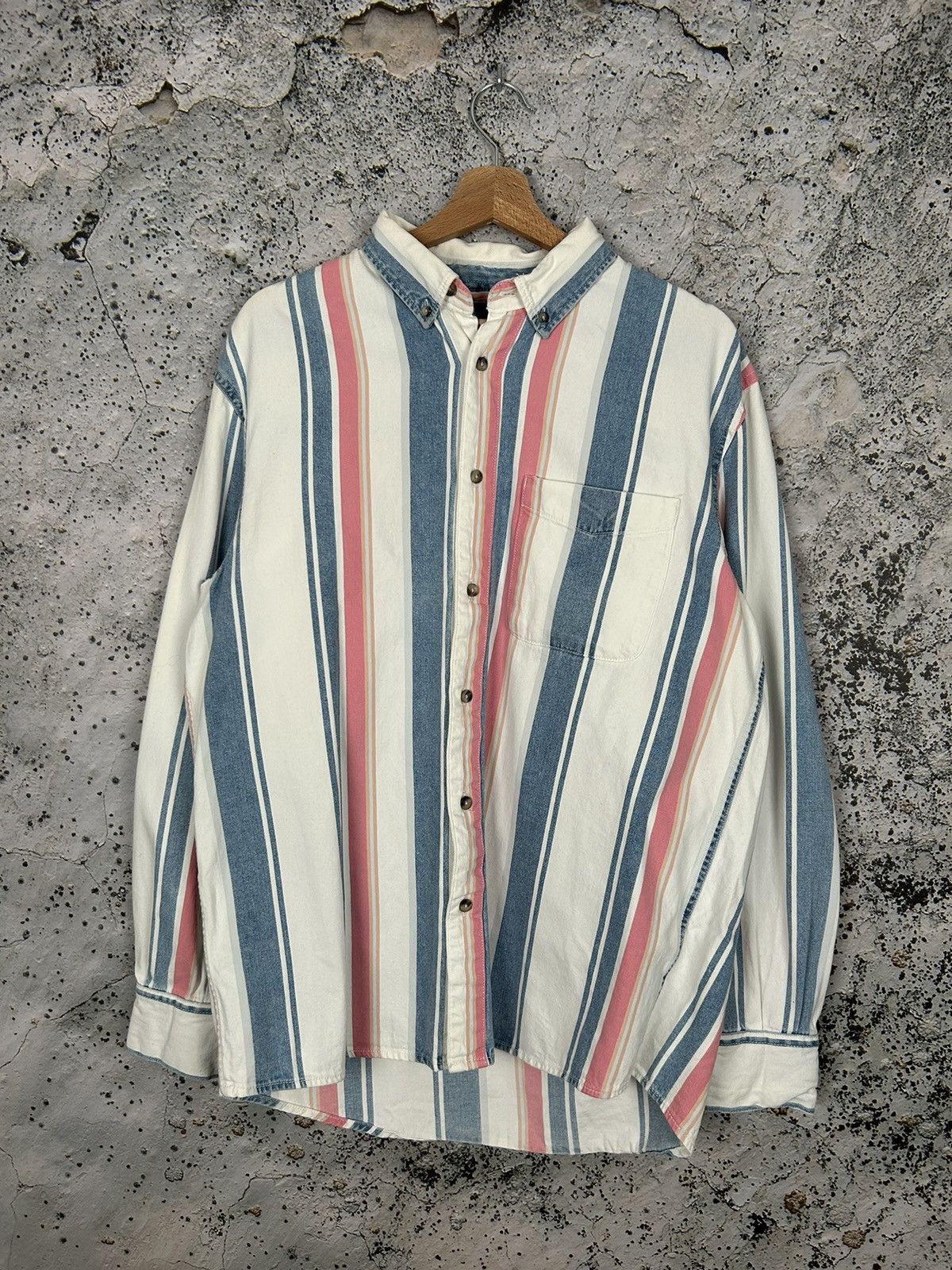 Zara Zara Overshirt Stripped Streetwear Hype Rock Punk Skate Size US L / EU 52-54 / 3 - 1 Thumbnail