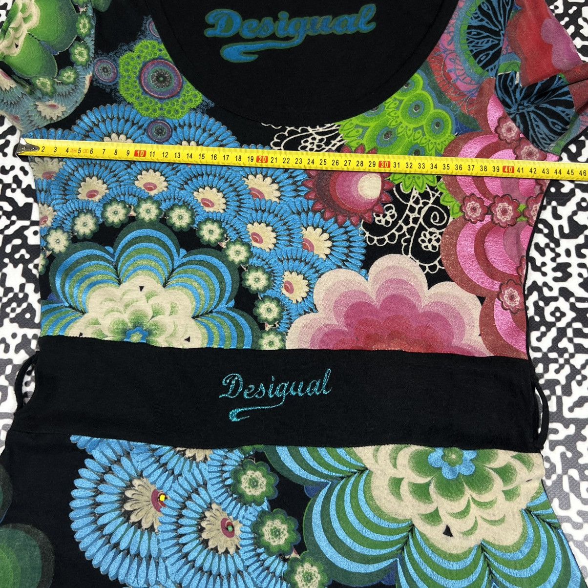 Desigual Vintage Y2K Desigual Floral Abstract Retro Style Midi Dress Size M / US 6-8 / IT 42-44 - 25 Thumbnail
