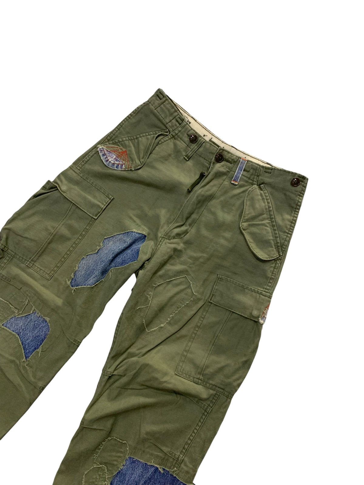 If Six Was Nine × Vintage Vintage Army Hybrid Reconstruct Cargo Baggy Jnco Y2k Style Size US 30 / EU 46 - 3 Thumbnail