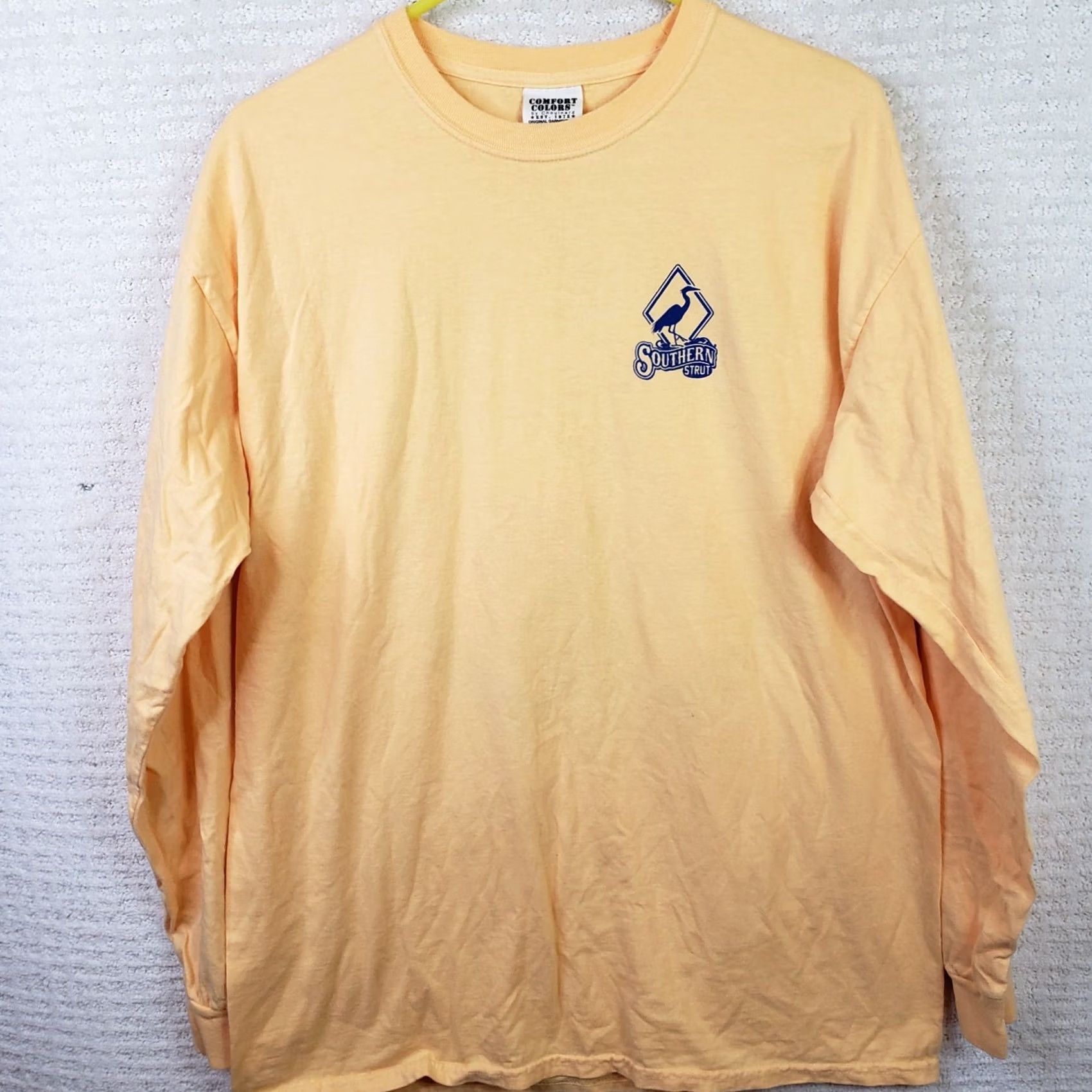 Vintage Southern Strut T-Shirt Men's L Yellow USA Ducks Long Sleeve Logo Shirt Size US L / EU 52-54 / 3 - 2 Thumbnail