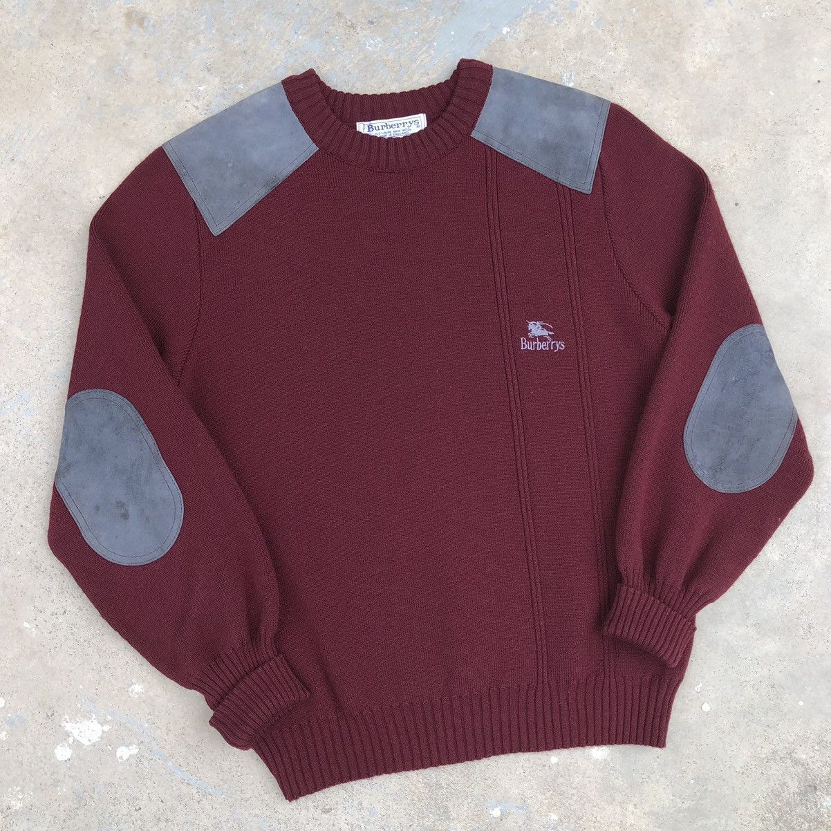 Burberry VTG Burberrys 100% Pure Wool With Burgundy Inserts Leather Size US M / EU 48-50 / 2 - 3 Thumbnail