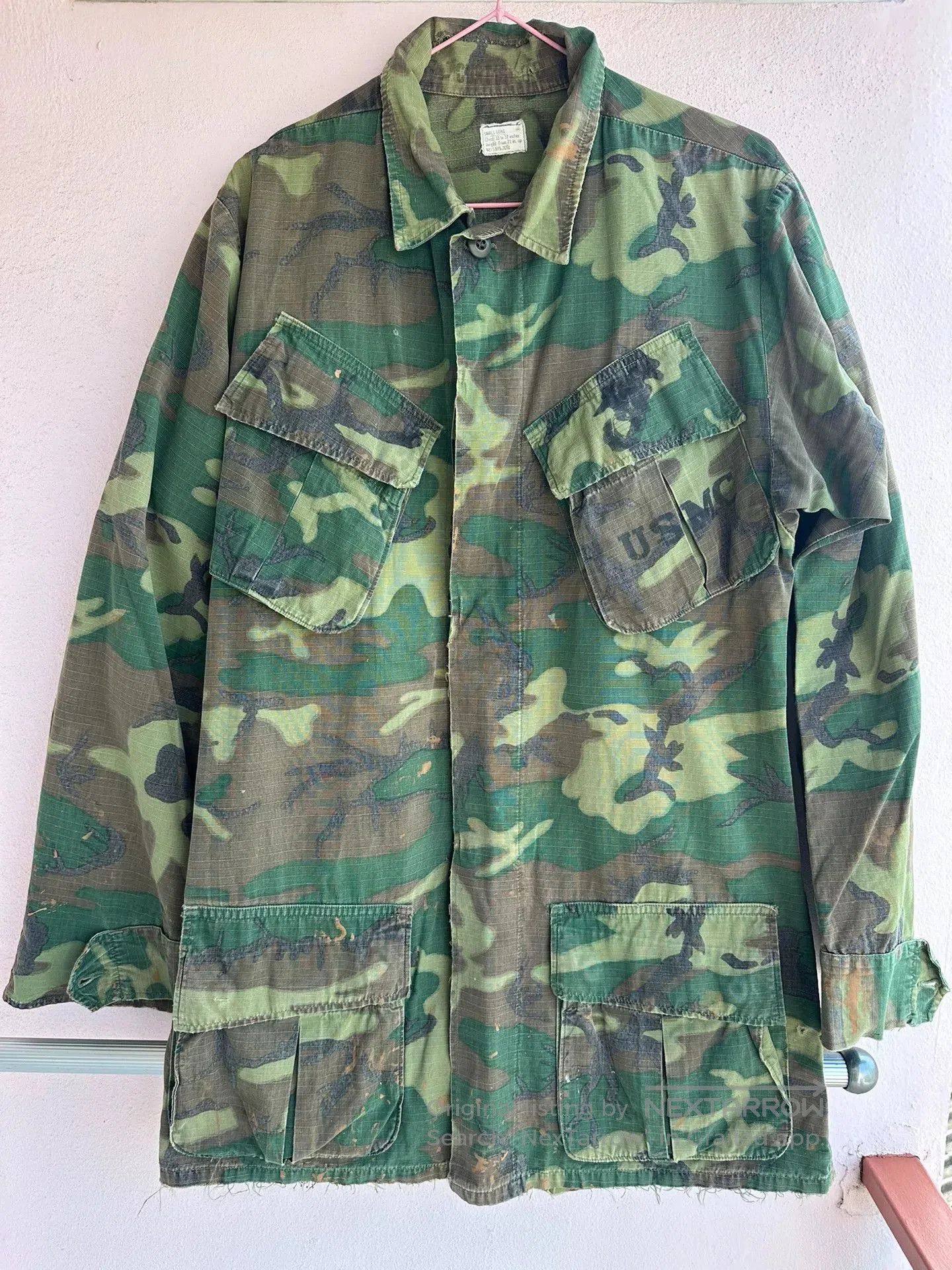 Vintage USMC ERDL TCU Jacket 1969. Size US L / EU 52-54 / 3 - 1 Thumbnail