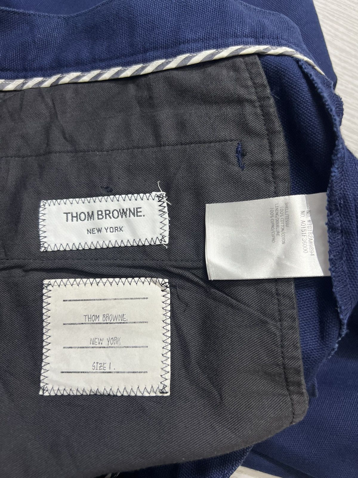 Thom Browne Thom Browne - Quad Stripe Canvas Woven Trouser Size US 30 / EU 46 - 13 Thumbnail