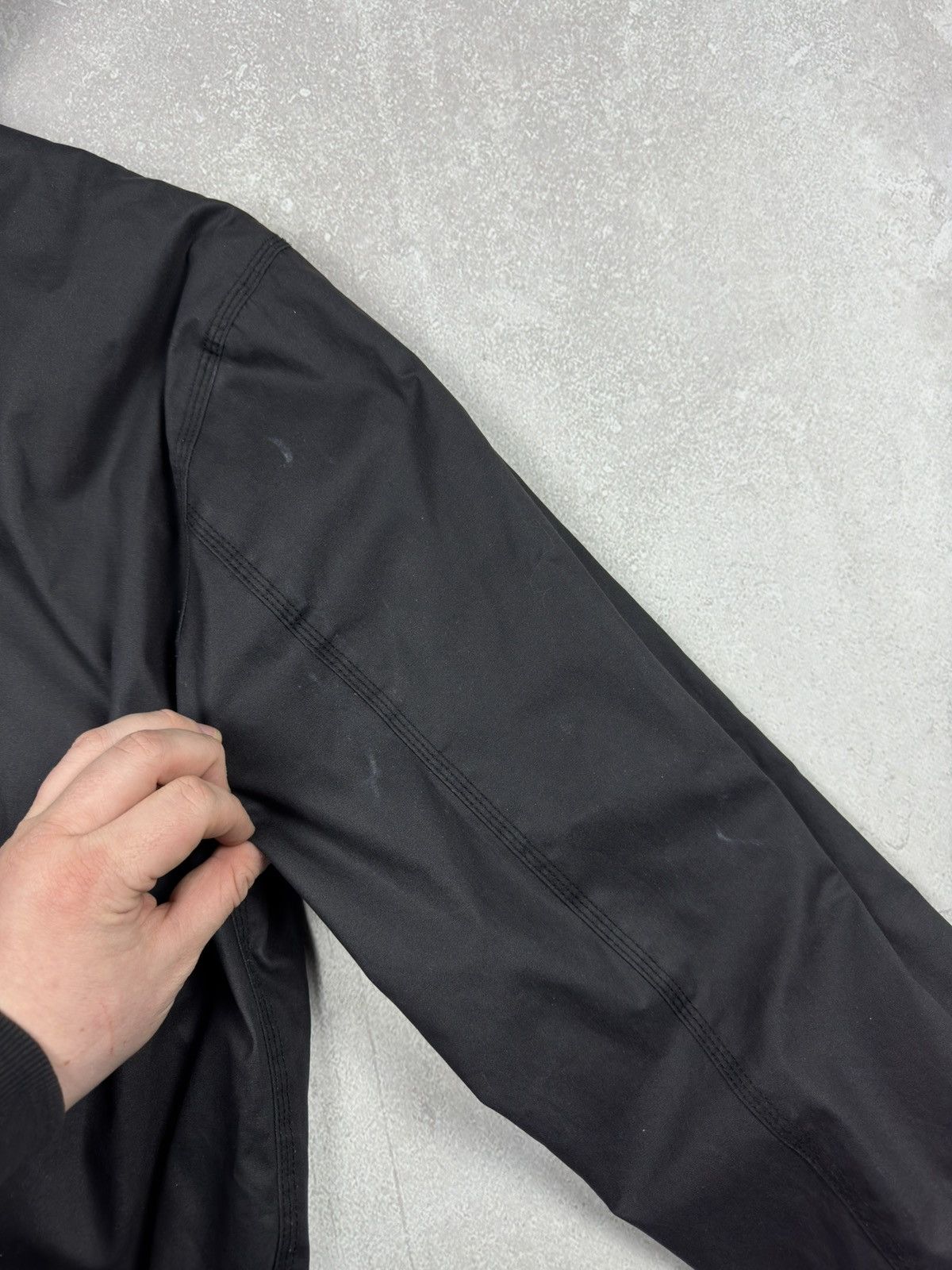Carhartt Vintage Carhartt WIP Waxed Active Black Bomber Jacket Size US XL / EU 56 / 4 - 16 Thumbnail