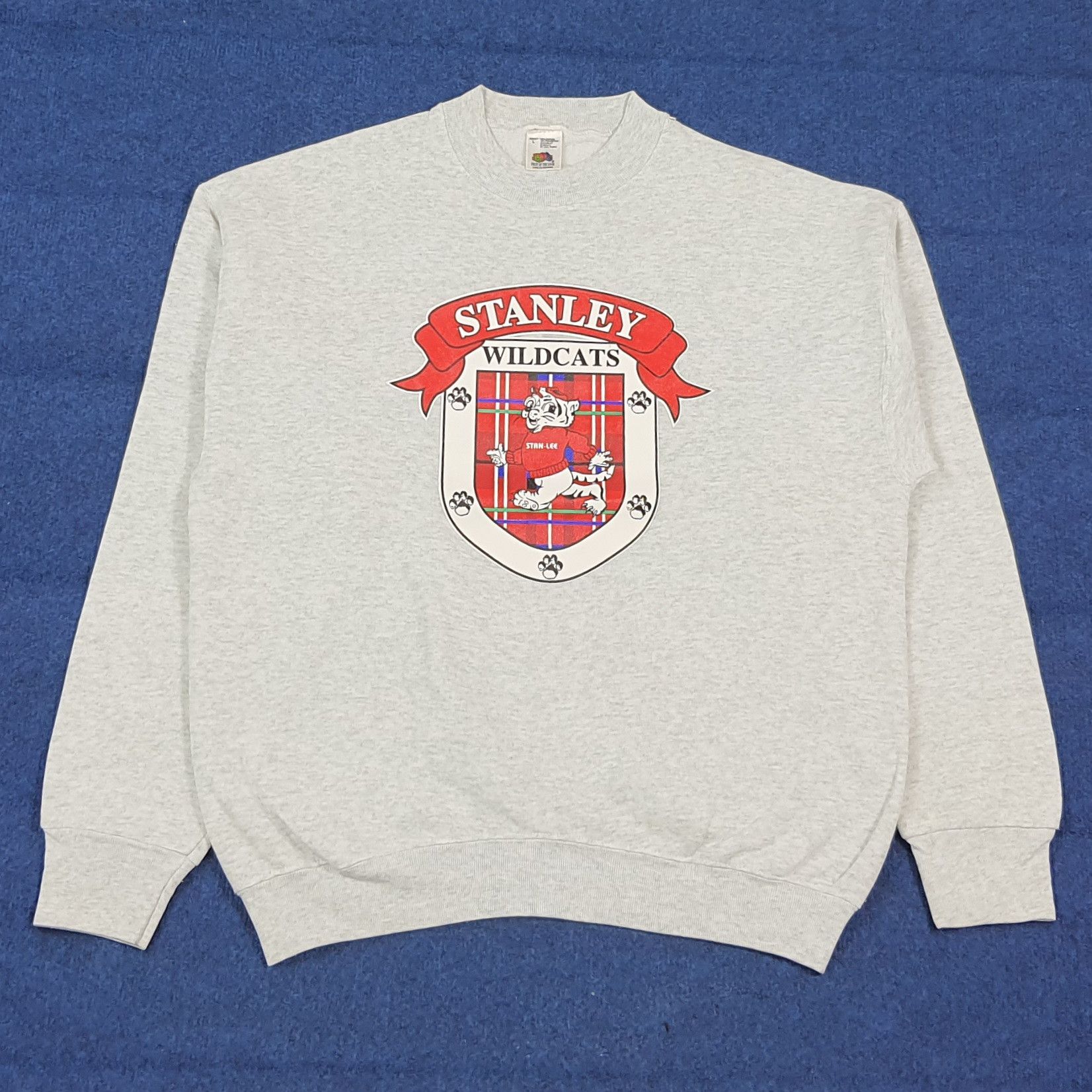 Fruit Of The Loom Vintage Stanley Wildcats Sweatshirt Graphic Pullover C290N8 Size US M / EU 48-50 / 2 - 1 Thumbnail