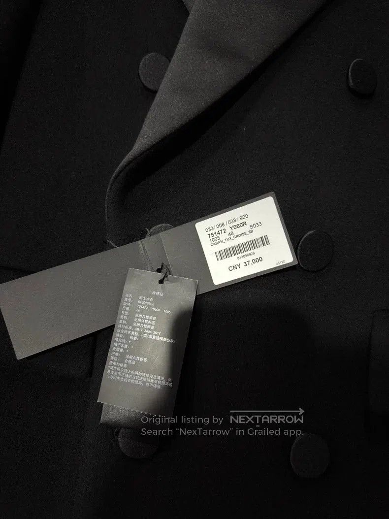 Saint Laurent Paris Saint Laurent Paris Smoking Double-Breasted Tweed Overcoat Size US M / EU 48-50 / 2 - 4 Thumbnail