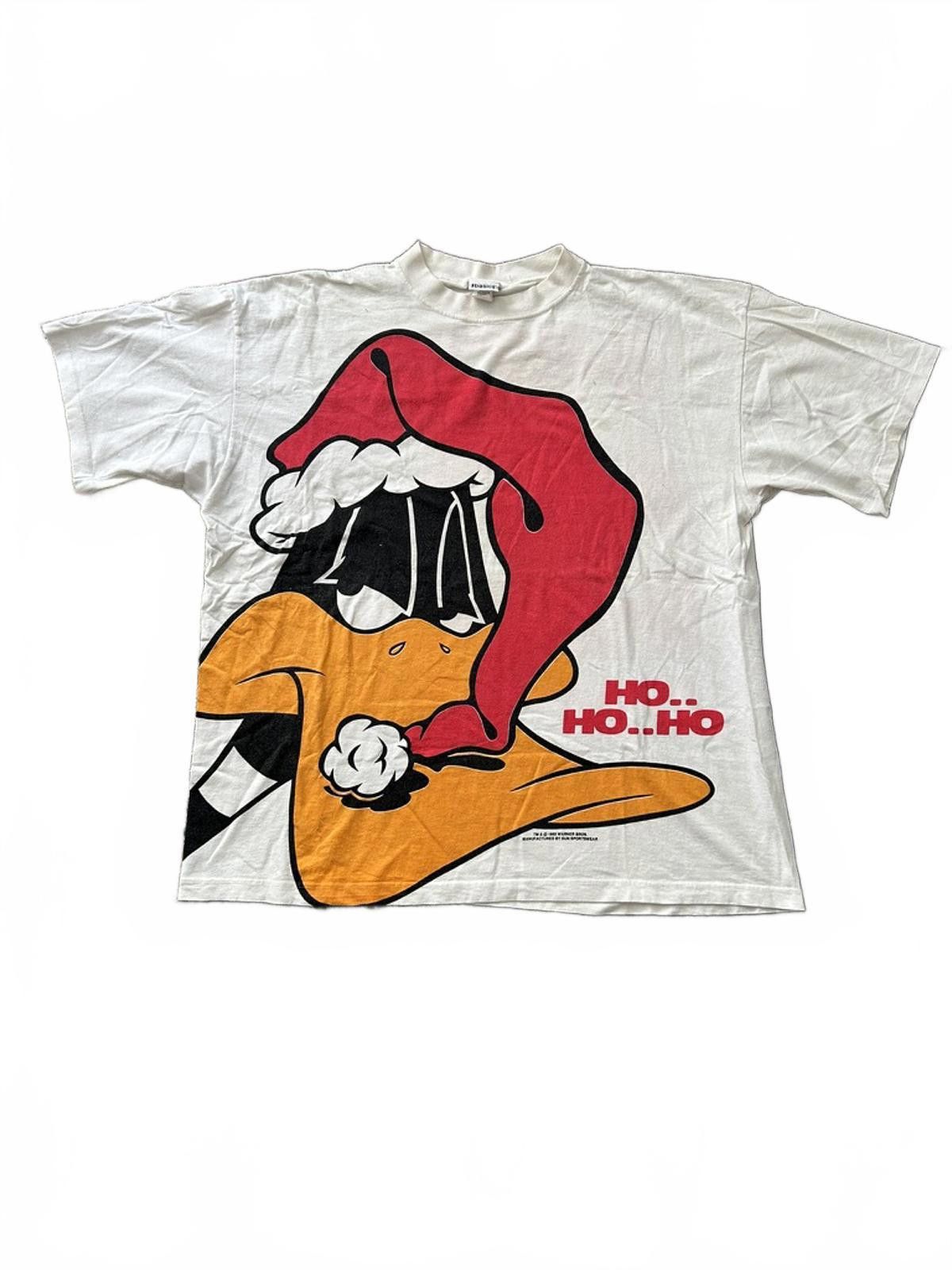 Warner Bros Vintage 1993 Warner Bros Daffy Duck Christmas T-Shirt Size US L / EU 52-54 / 3 - 1 Thumbnail