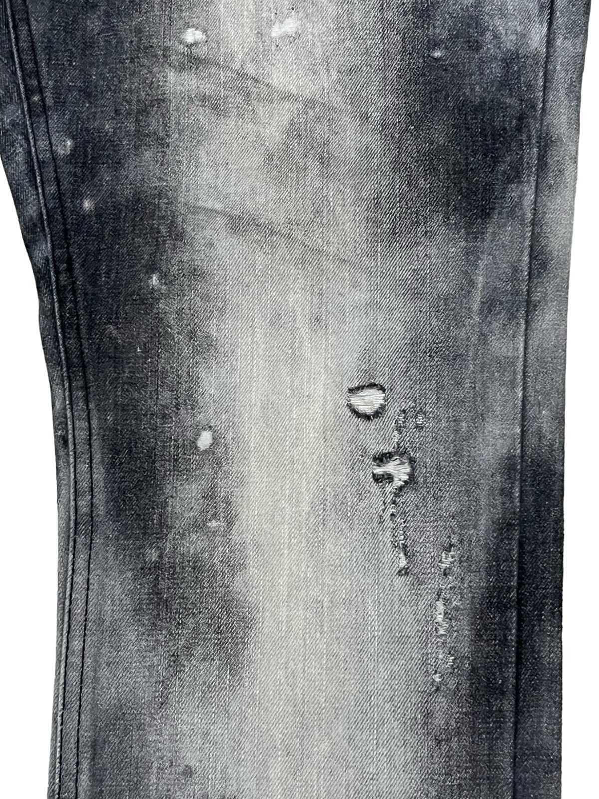 In The Attic 🔥IN THE ATTIC HOMME Punk Bleach Wash Smoke Distressed Denim Size US 32 / EU 48 - 7 Thumbnail