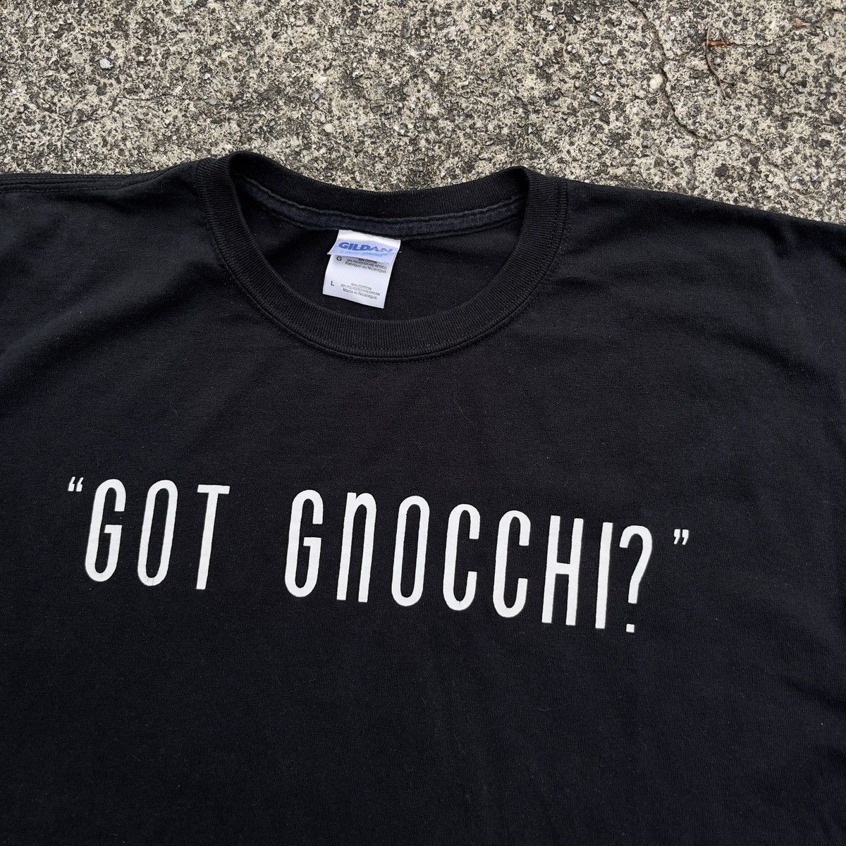 Gildan × Vintage Vintage Y2K GOT GNOCCHI? Shirt Size US L / EU 52-54 / 3 - 2 Thumbnail
