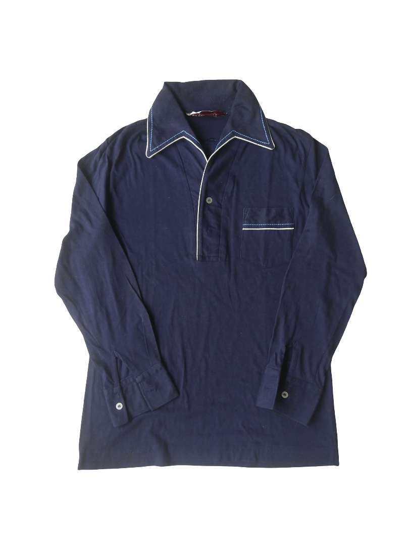 RENOWN 80's Vintage John Bull x Renown Navy Knit Pullover Shirt Size US M / EU 48-50 / 2 - 1 Thumbnail