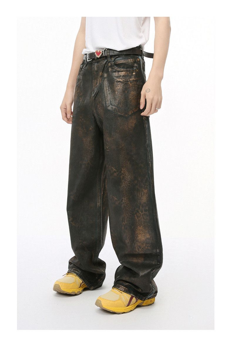 Jean Tiger Baggy Waxed Denim Jeans Size US 30 / EU 46 - 2 Thumbnail