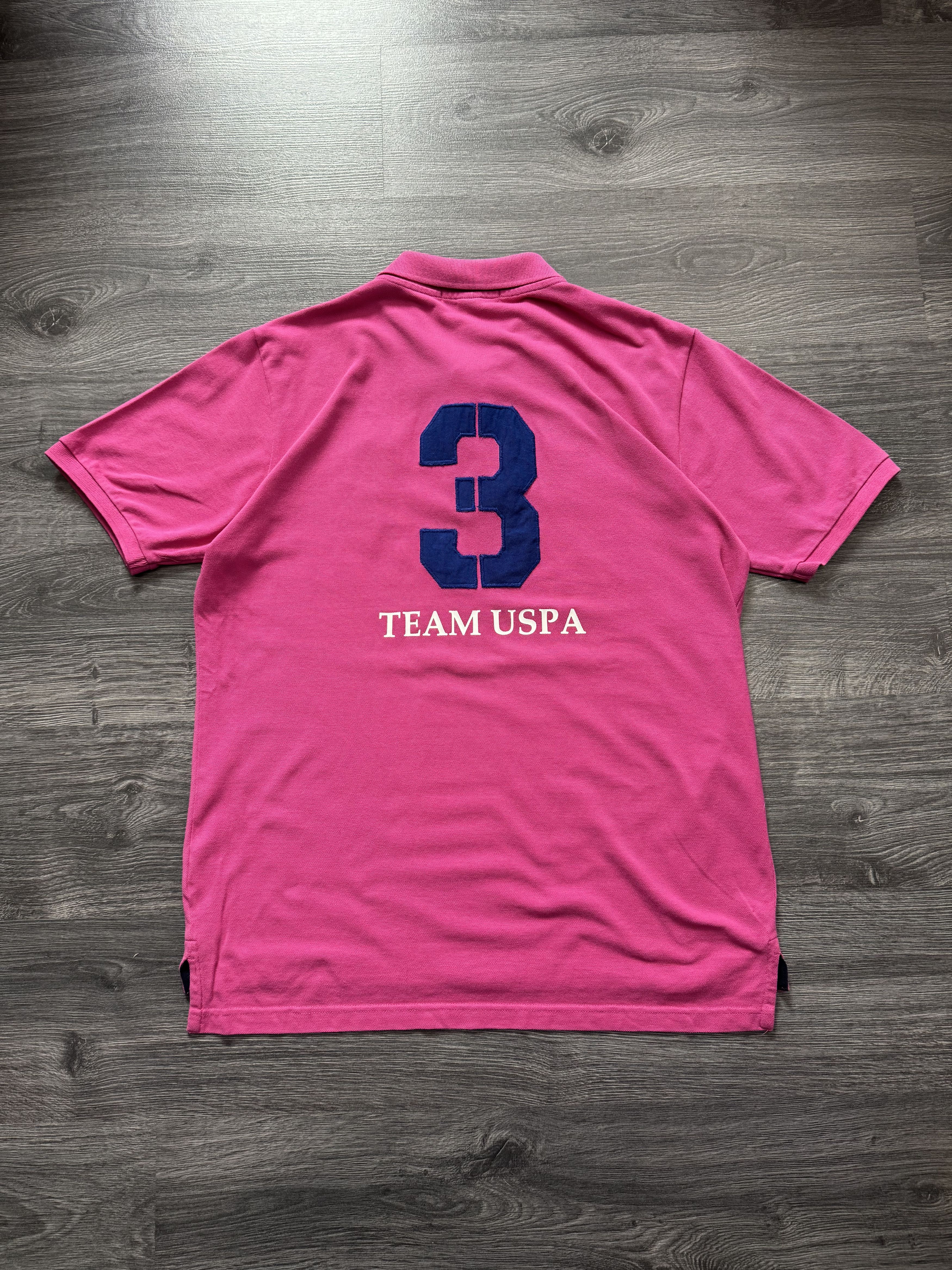 U.S. Polo Assn. Vintage USPA Tee #3 Chief Keef Style Pink Polo Shirt Team Size US L / EU 52-54 / 3 - 2 Thumbnail