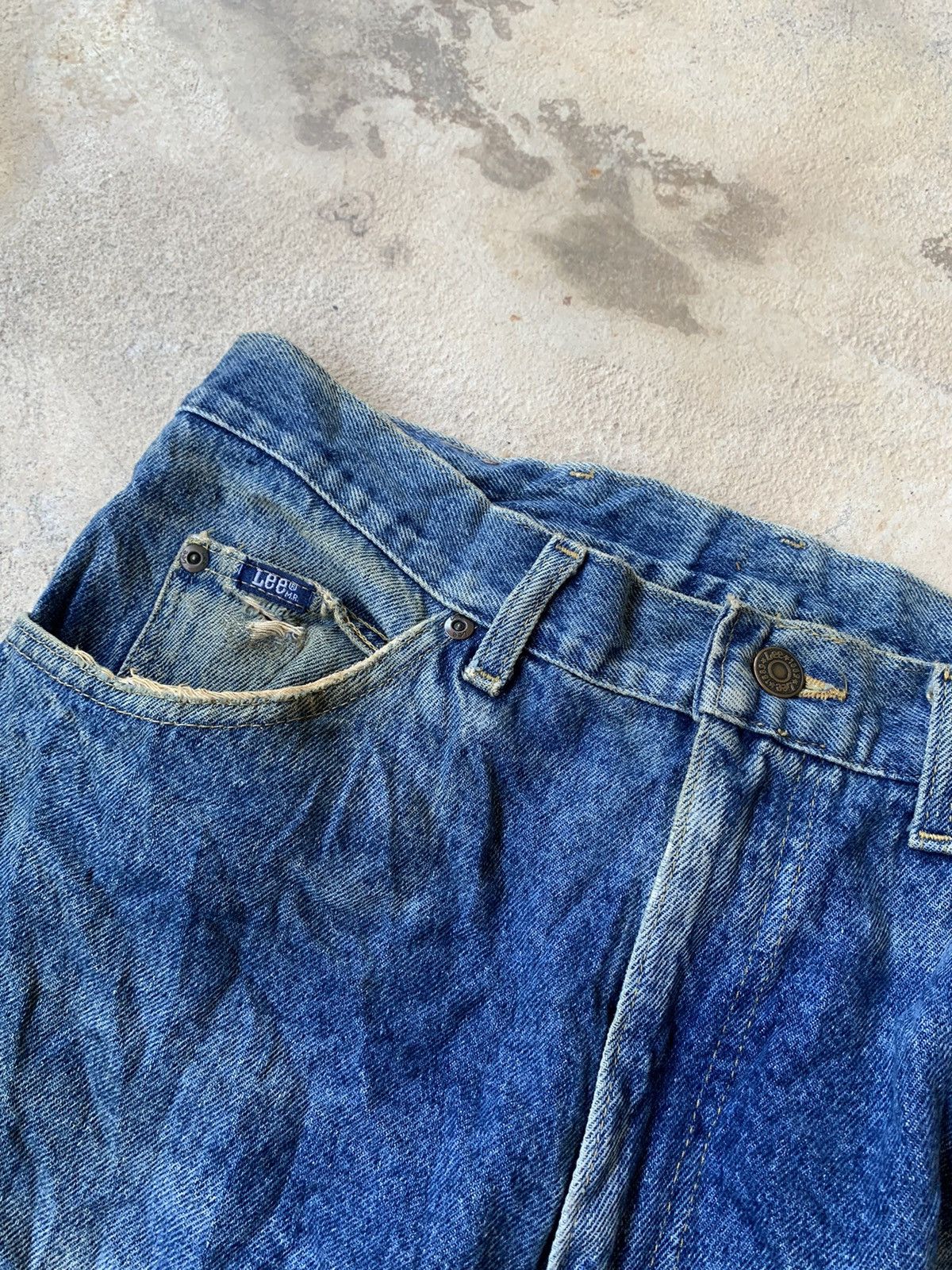 Lee × Vintage Vintage Lee Distressed Denim Size US 32 / EU 48 - 7 Thumbnail