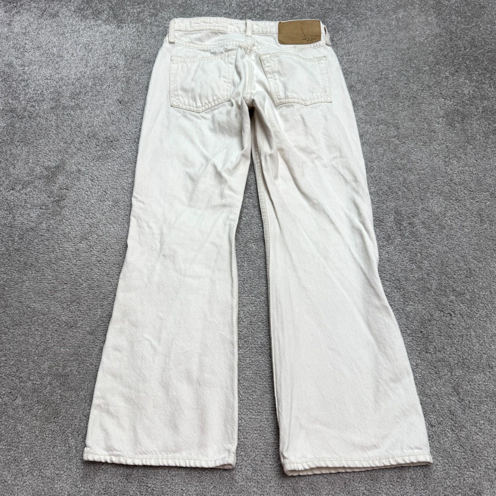 Rag & Bone rag & bone Jeans Womens 24 Cropped High Rise Slim Denim 26 Inseam White Button Fly 5-Pocket Size 42" / US 20 - 2 Thumbnail