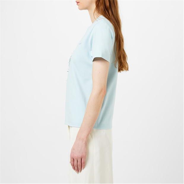 Lanvin o1g2r1mq1024 Logo T-Shirt in Light Blue Size L / US 10 / IT 46 - 4 Thumbnail