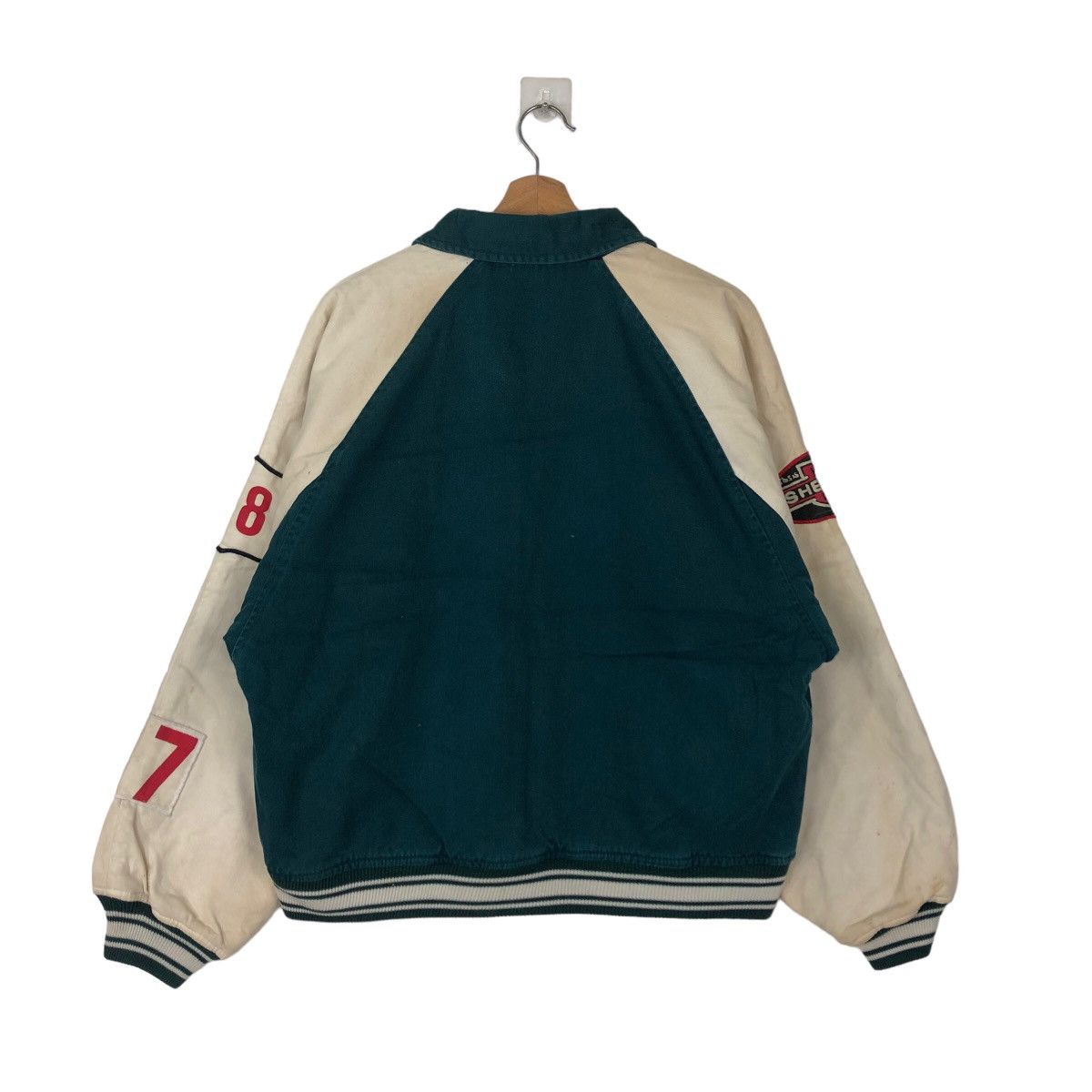 Japanese Brand VINTAGE VARSITY JACKET SHELL TEC BIG LOGO SPELL OUT Size US M / EU 48-50 / 2 - 7 Thumbnail