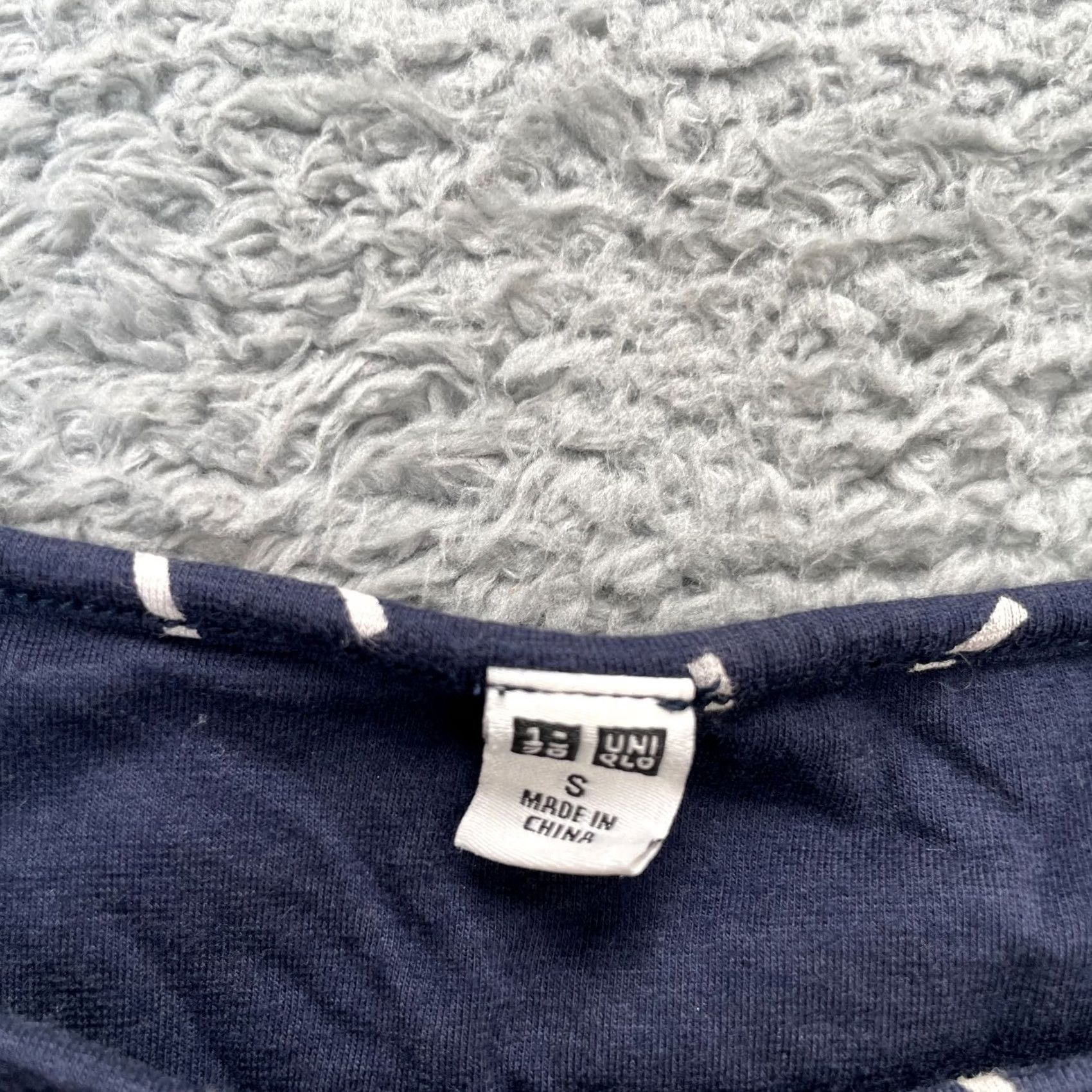 Uniqlo Uniqlo Dress Women S Blue A-Line Sleeveless Geometric Crew Neck Stretch Cotton Modal Spandex Short Dress/Casual Women Size S / US 4 / IT 40 - 3 Thumbnail