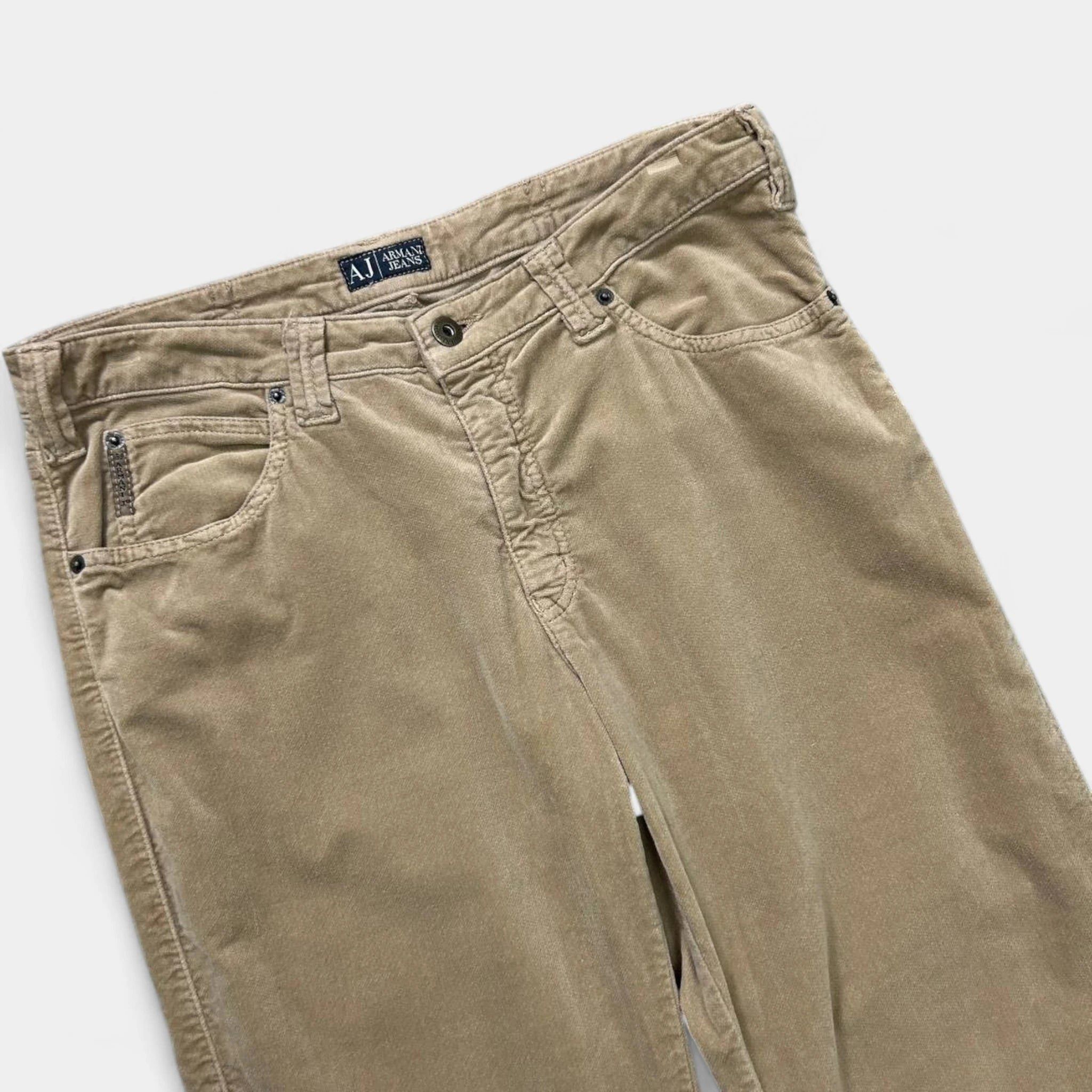 Armani Armani Classic 2000s Velour Straight Leg Pants Size US 33 - 2 Thumbnail