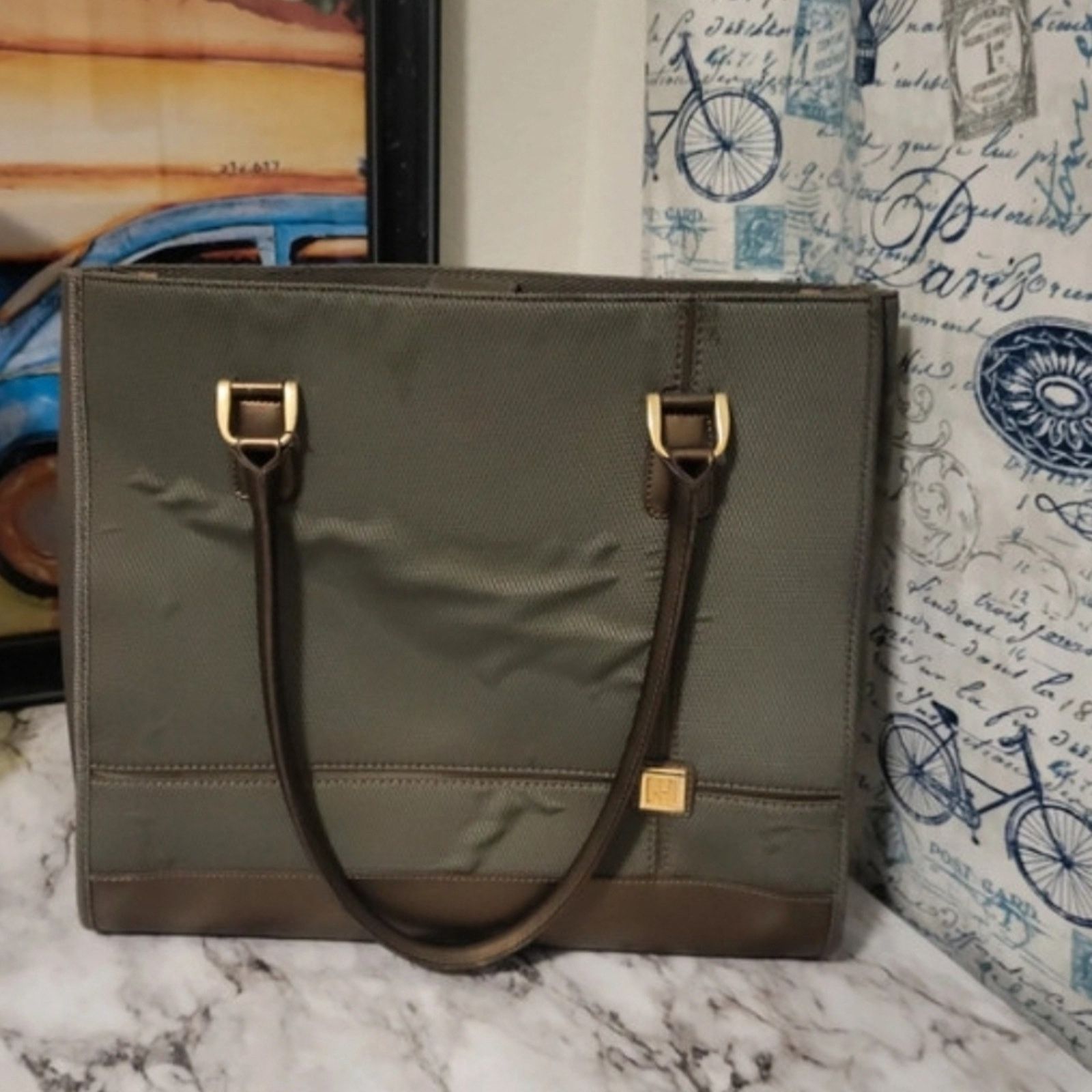 Diane von Furstenberg DVF Diane Von Furstenberg Tote Bag Olive Green and Brown Size ONE SIZE - 1 Thumbnail