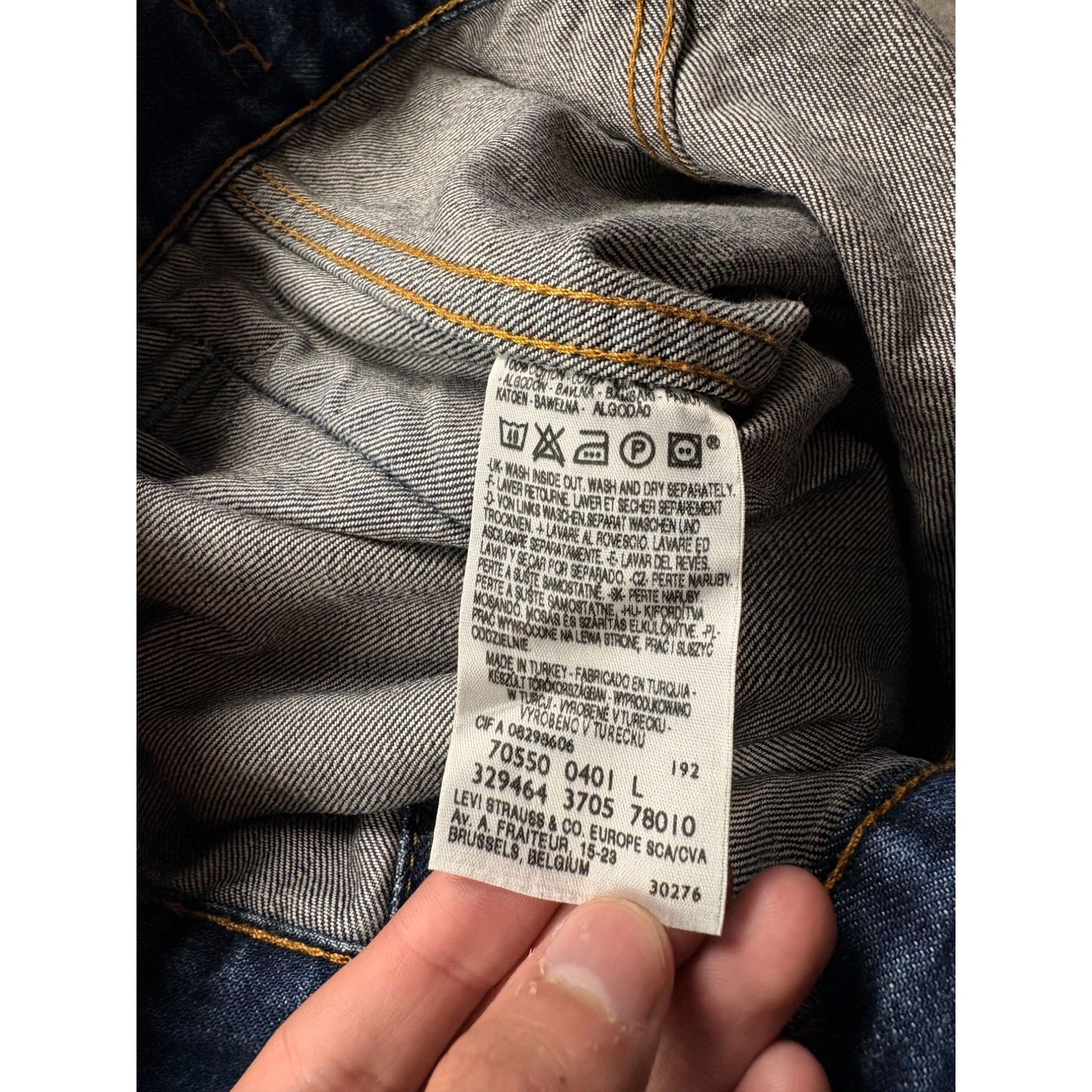 Levi's Levis Vintage Denim Trucker Jacket 70550 Large Button-Up Blu Size US L / EU 52-54 / 3 - 12 Thumbnail