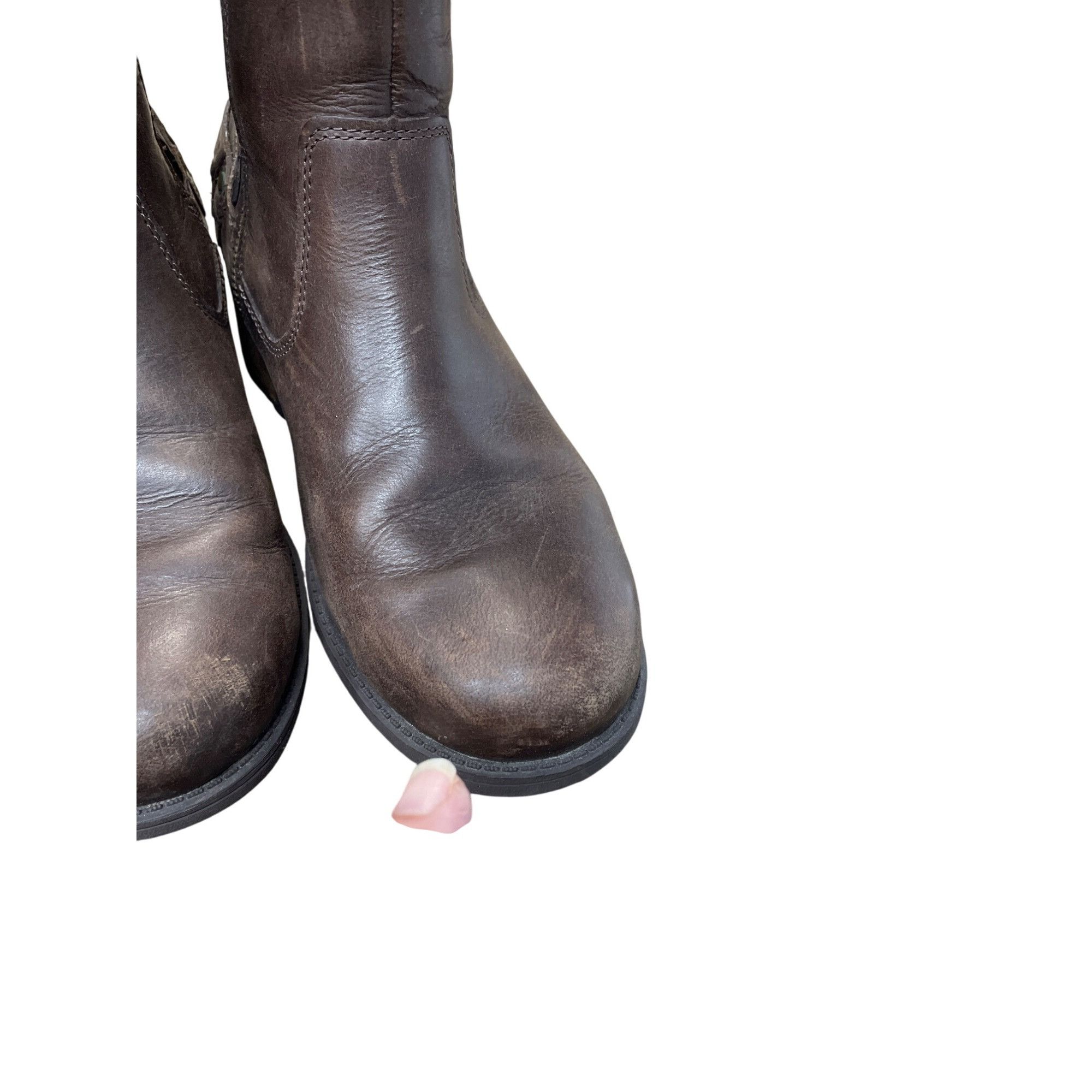 Ugg UGG Womens Brown Leather Ankle Moto Boots Size 8 SKU 9280 Size US 8 / IT 38 - 14 Thumbnail