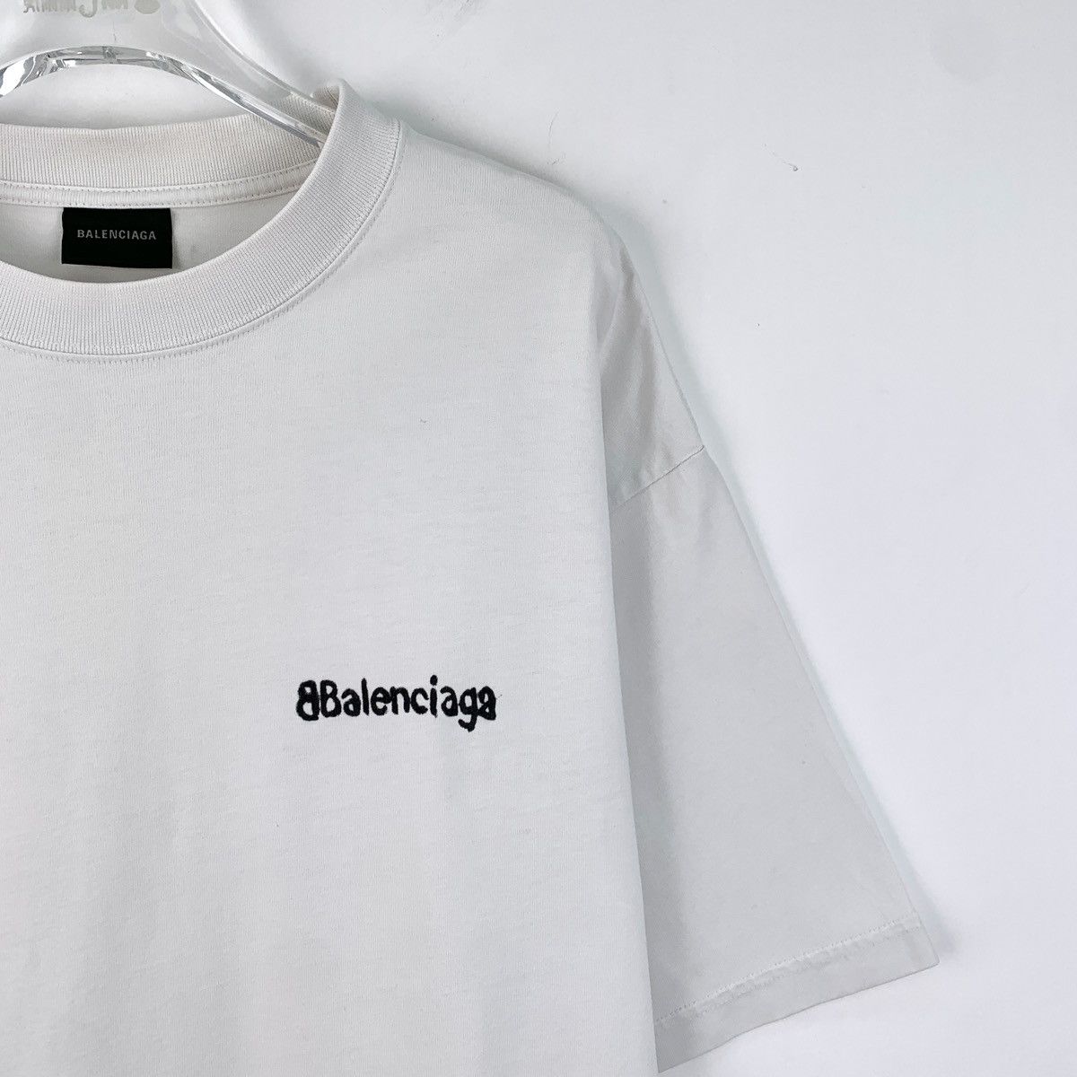 Balenciaga Balenciaga 22 White Logo Cotton Short Sleeve T-Shirt Size US XS / EU 42 / 0 - 3 Thumbnail