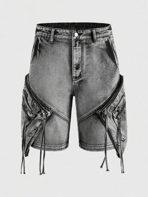 Jean Vintage cargo washed denim shorts Size US 34 / EU 50 - 3 Thumbnail
