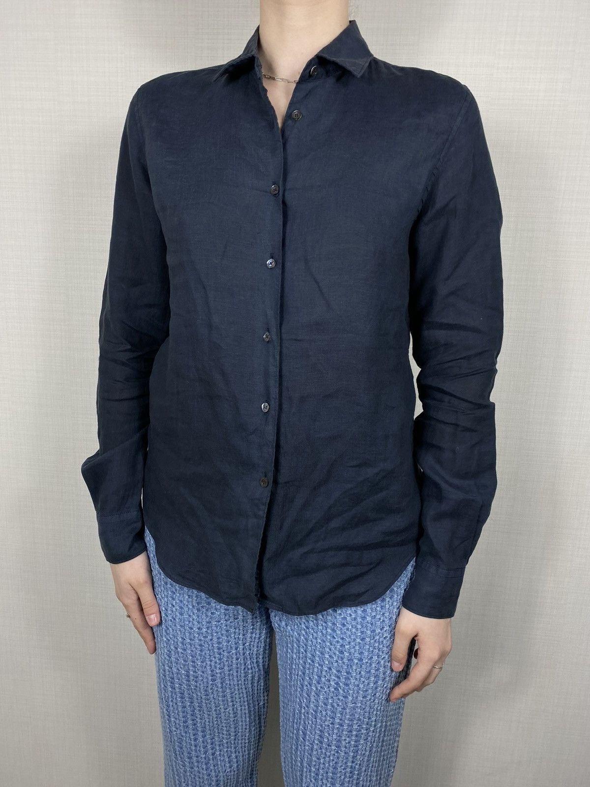 Aspesi × Vintage Aspesi Blouse Linen Shirt Size S / US 4 / IT 40 - 2 Thumbnail