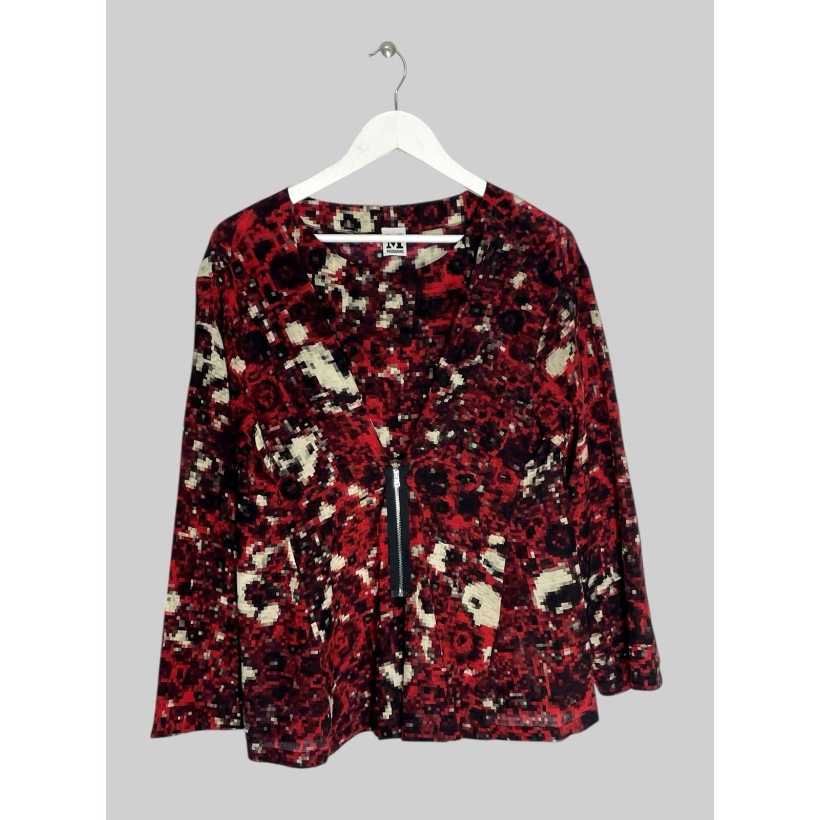 Missoni Missoni Blouse Women Silk Red Size 42 Long Sleeve Zipper Casual VINTAGE? No Size M / US 6-8 / IT 42-44 - 2 Thumbnail