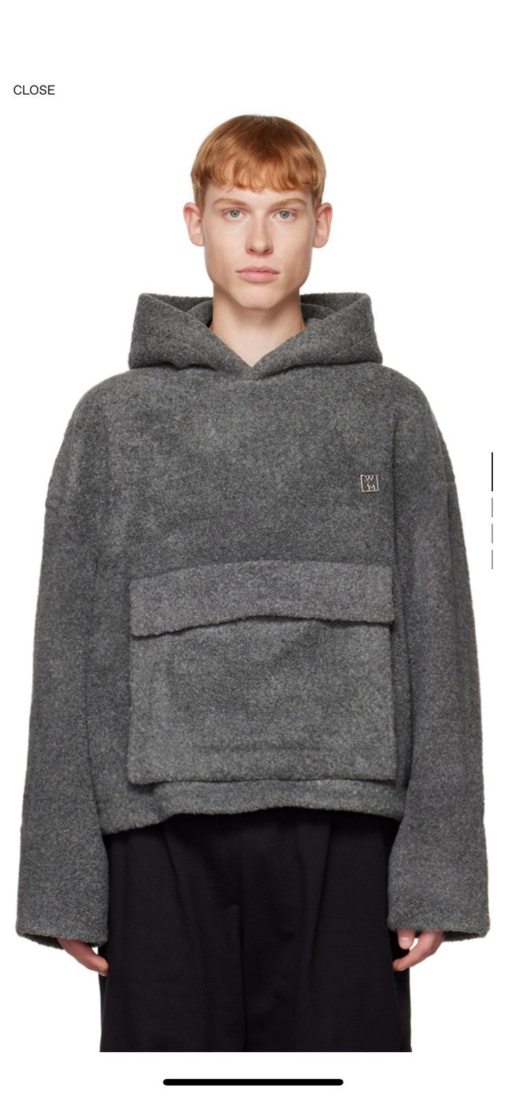 WOOYOUNGMI Drawstring Hoodie Size 46