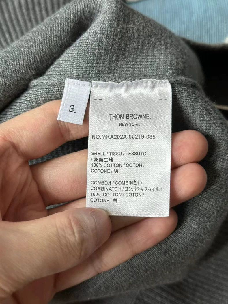 Thom Browne Thom Browne Grey sweater Size US L / EU 52-54 / 3 - 3 Thumbnail