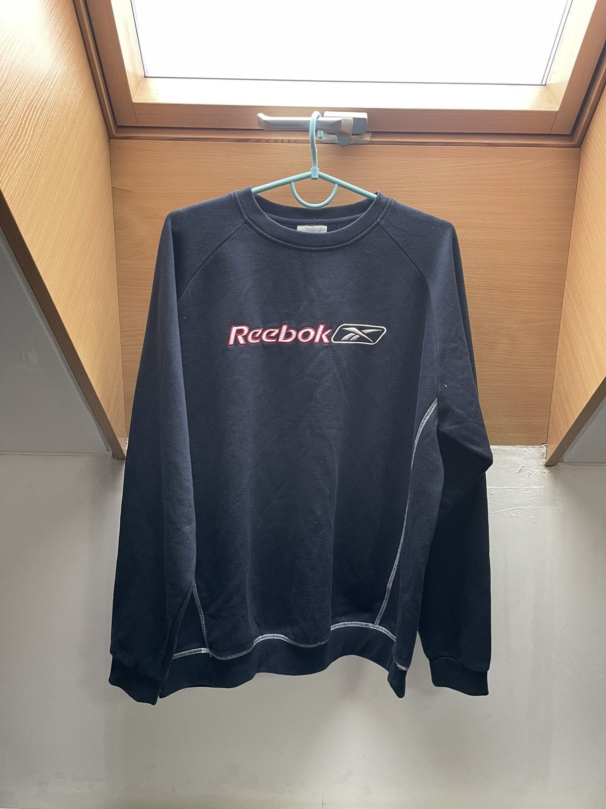 Reebok × Vintage Reebok Vintage Mens Sweatshirt big logo size xl Size US XL / EU 56 / 4 - 1 Thumbnail