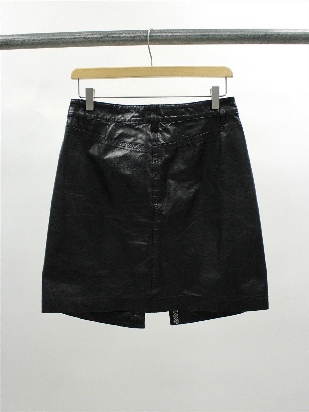 Ann Demeulemeester S/S01 Ann Demeulmeester Leather Mini Skirt Size 26" / US 2 / IT 38 - 3 Thumbnail
