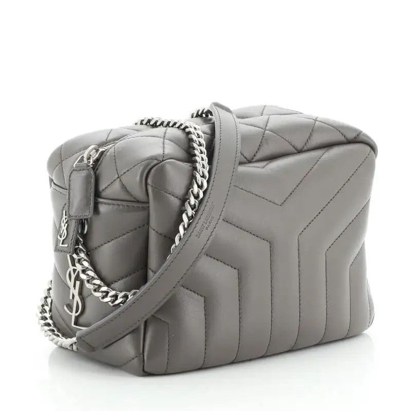 Saint Laurent Paris Saint Laurent Y Quilted Monogram Small Loulou Bowling Bag Size ONE SIZE - 6 Thumbnail
