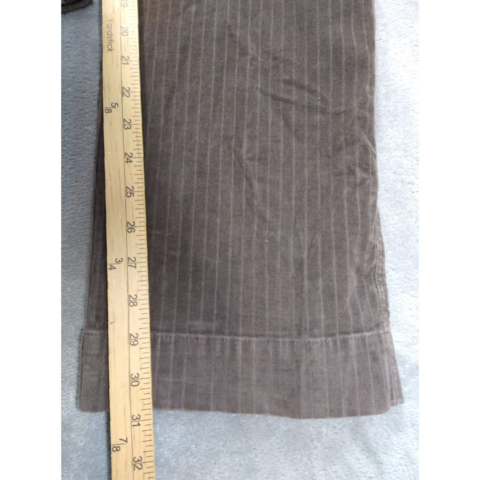 J. Jill J. Jill Women's Pants Size 10 Brown Striped Corduroy Mid Rise Flat Front Stretch Chino Casual Size 32" / US 10 / IT 46 - 5 Thumbnail