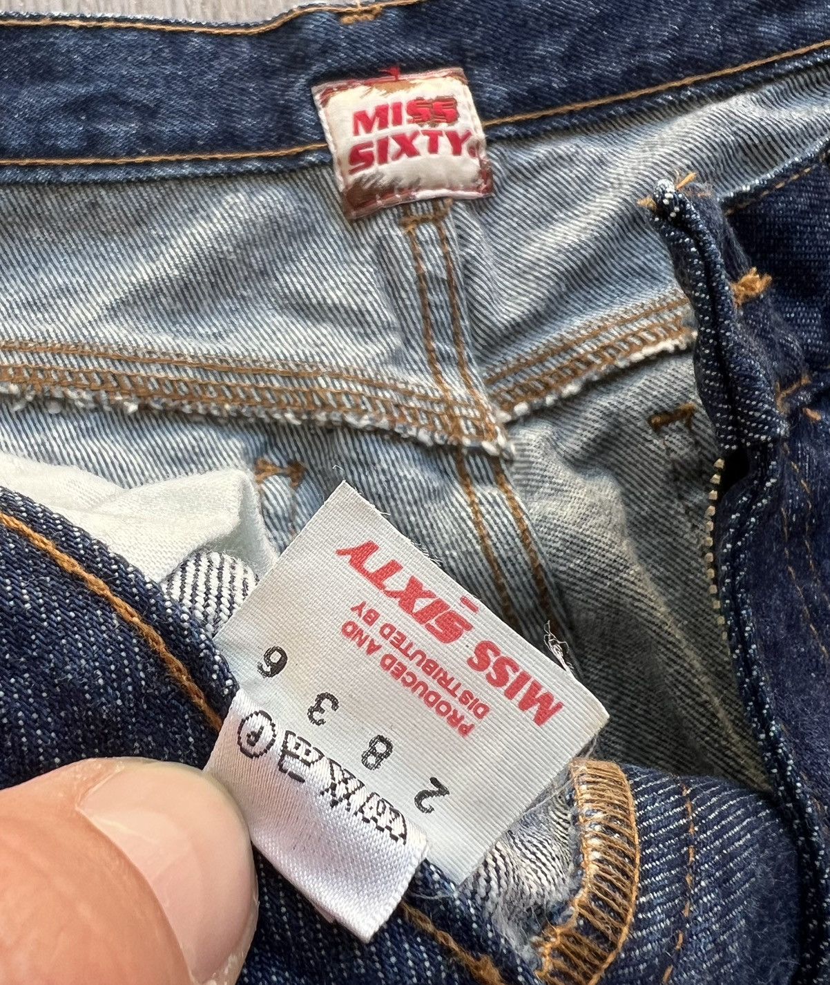 Miss Sixty × Vintage Vintage Miss Sixty Embroidered Logo Blue Jeans Y2K Size 32" / US 10 / IT 46 - 9 Thumbnail
