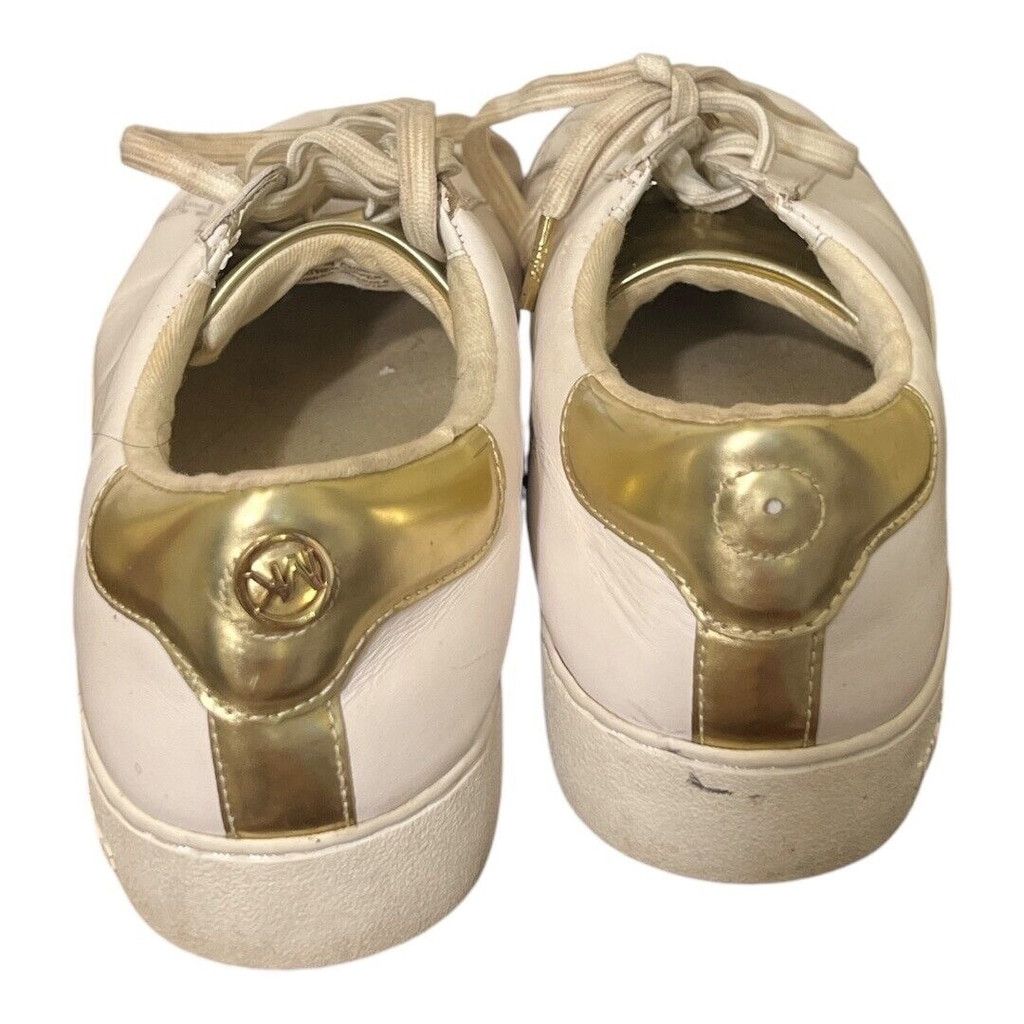 Michael Kors Michael Kors white and gold tennis shoes size 11 Size US 11 / IT 41 - 3 Thumbnail