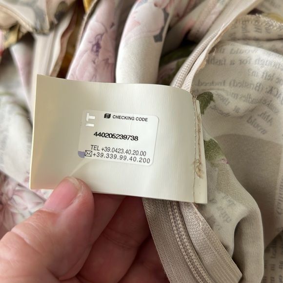 John Galliano × Vintage VTG John Galliano Gazette Newspaper Floral Dress Silk Italy Size M / US 6-8 / IT 42-44 - 12 Thumbnail