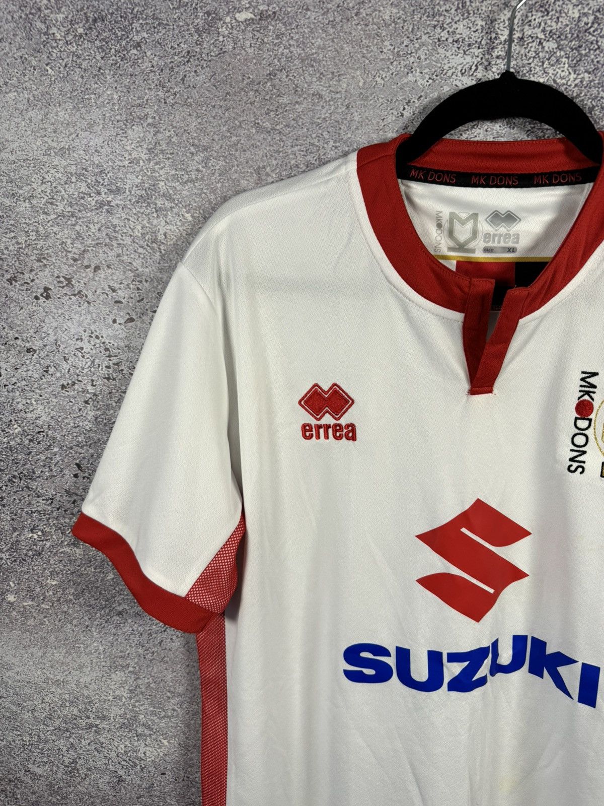 Errea × Vintage Vintage Mk Dons 2017/18 Errea Soccer Jersey Blokcore XL Size US XL / EU 56 / 4 - 4 Thumbnail