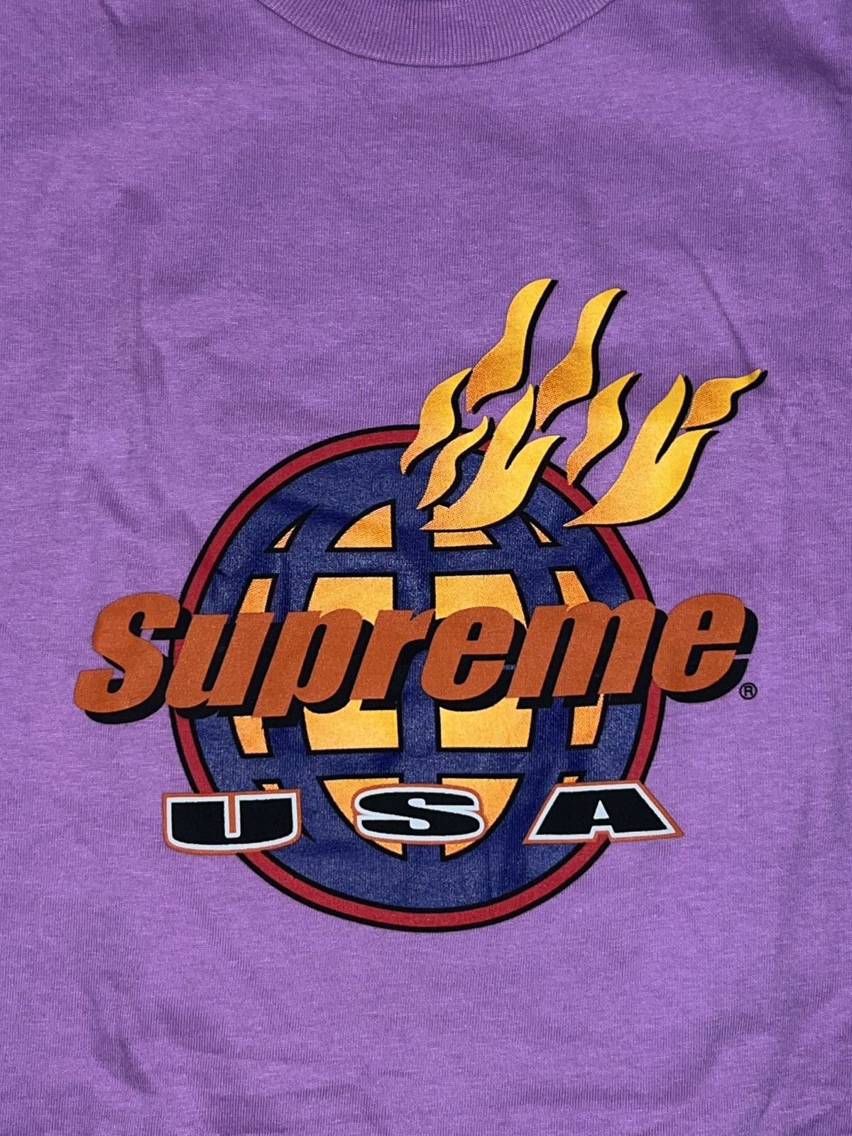Supreme Men’s Supreme Fire Tee Size Extra Large Light Purple Size US XL / EU 56 / 4 - 4 Thumbnail