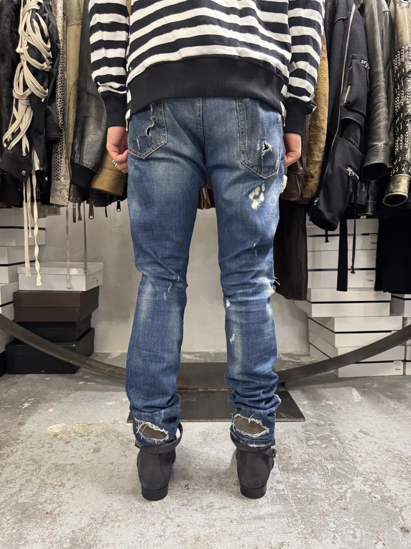 Designer × Dsquared2 × Vintage AW2017 DSquared2 Blue Distressed Slim Denim Jeans Size US 32 / EU 48 - 3 Thumbnail