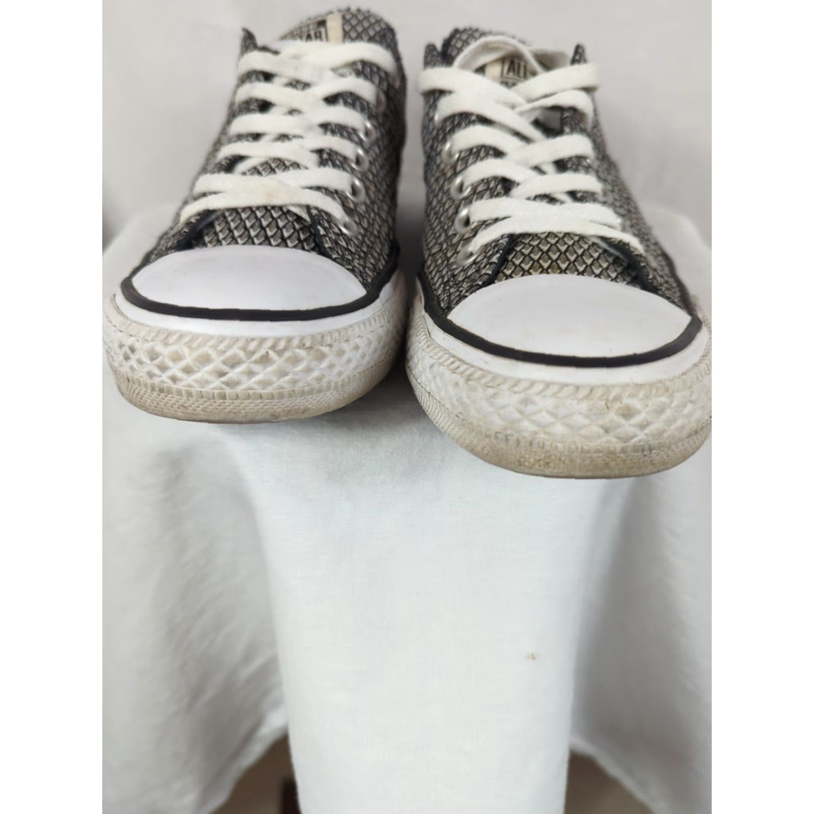 Converse Converse All Star Madison Ox Sneakers Womens 8 Black White Geometric Synthetic Lace-Up Low Top Multicolor Pattern 556831F Size US 8 / IT 38 - 4 Thumbnail